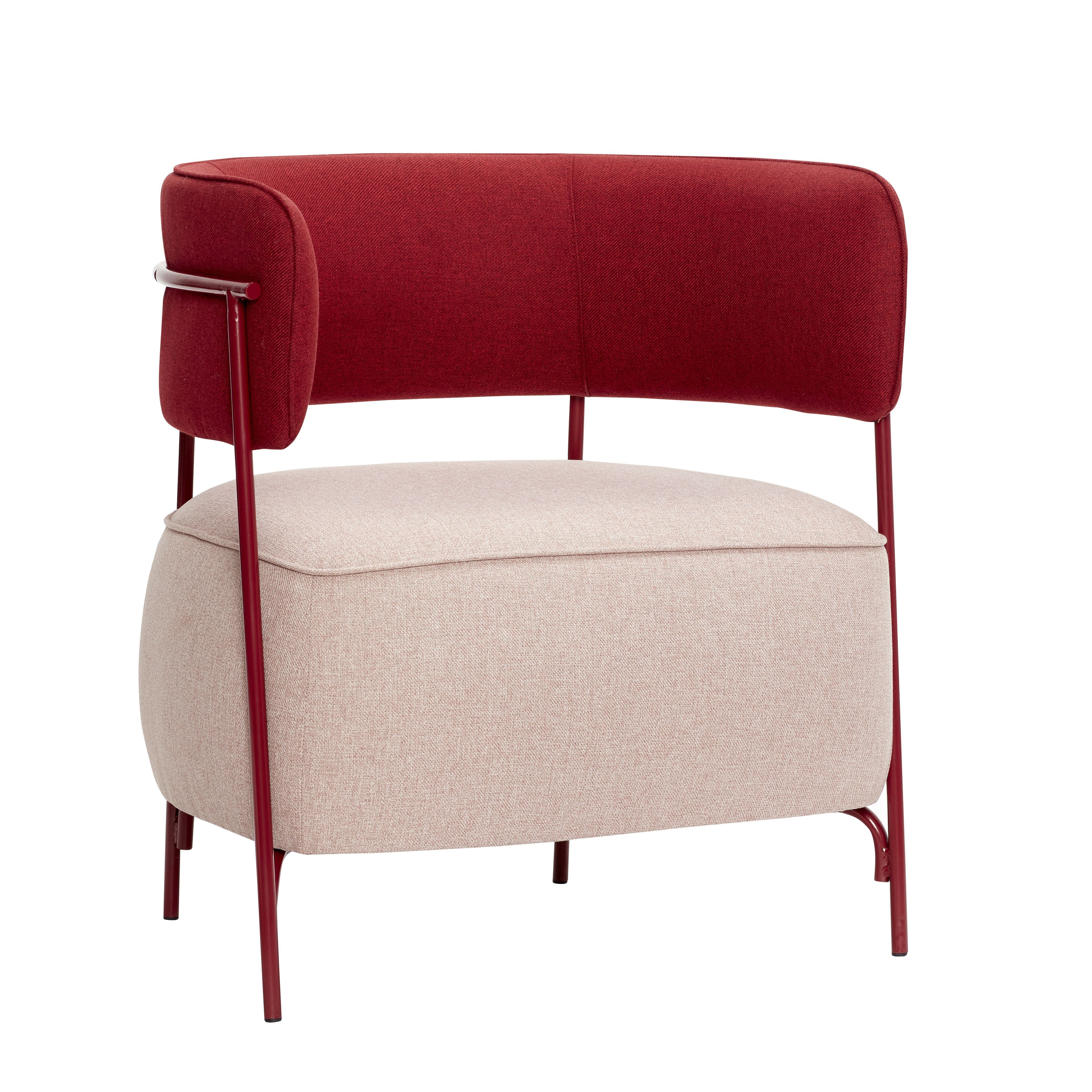 Hübsch Teddy Lounge Stuhl rot