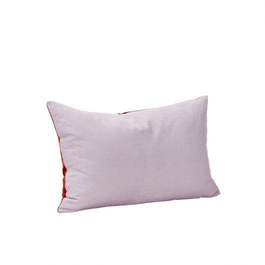 Hübsch duo coussin m remplissage en velours violet / rouge