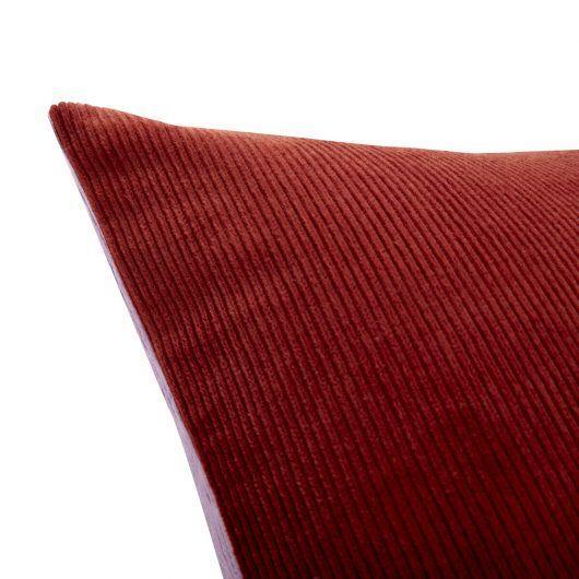 Hübsch duo coussin m remplissage en velours violet / rouge