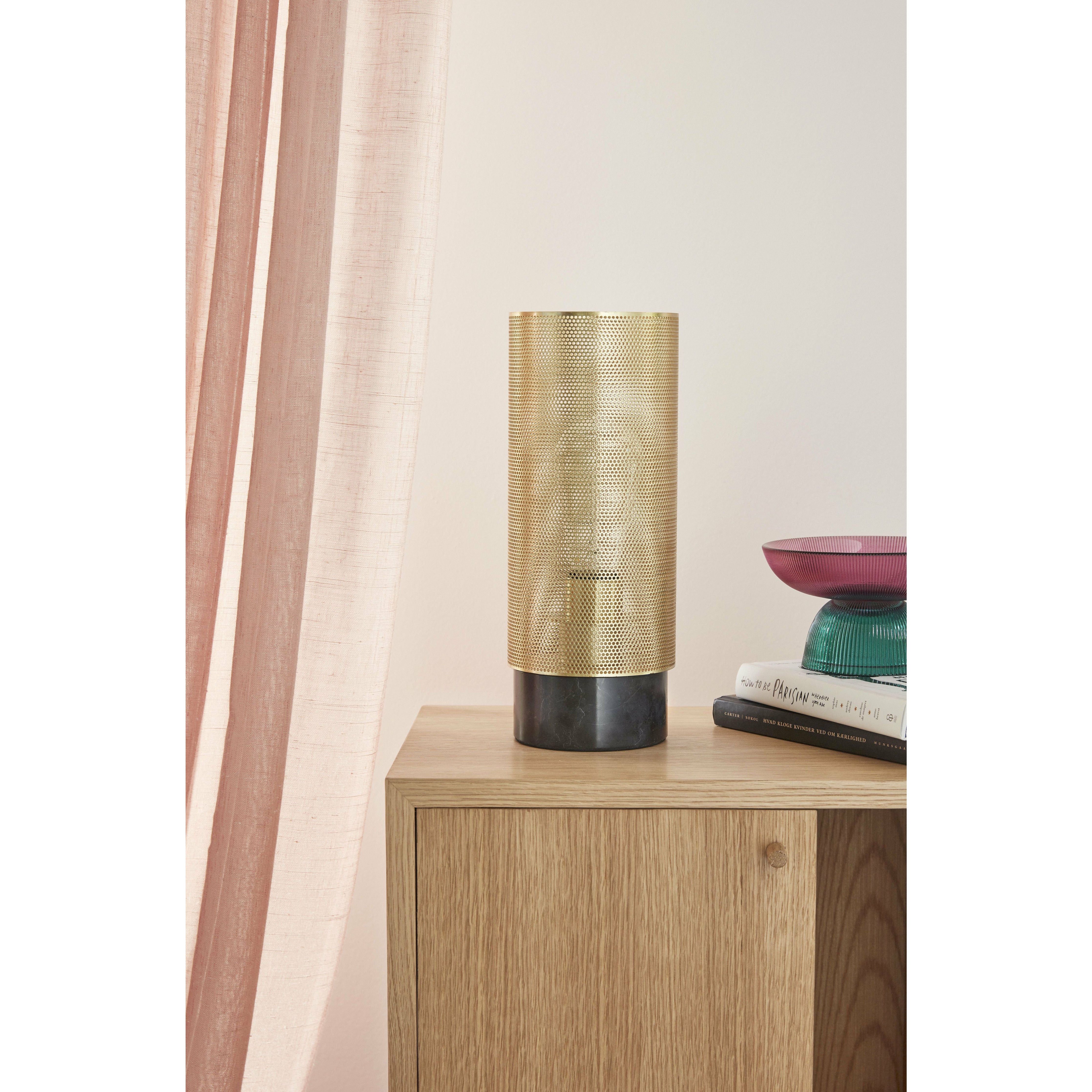 Hübsch Edge Table Lamp Metal Black/Brass