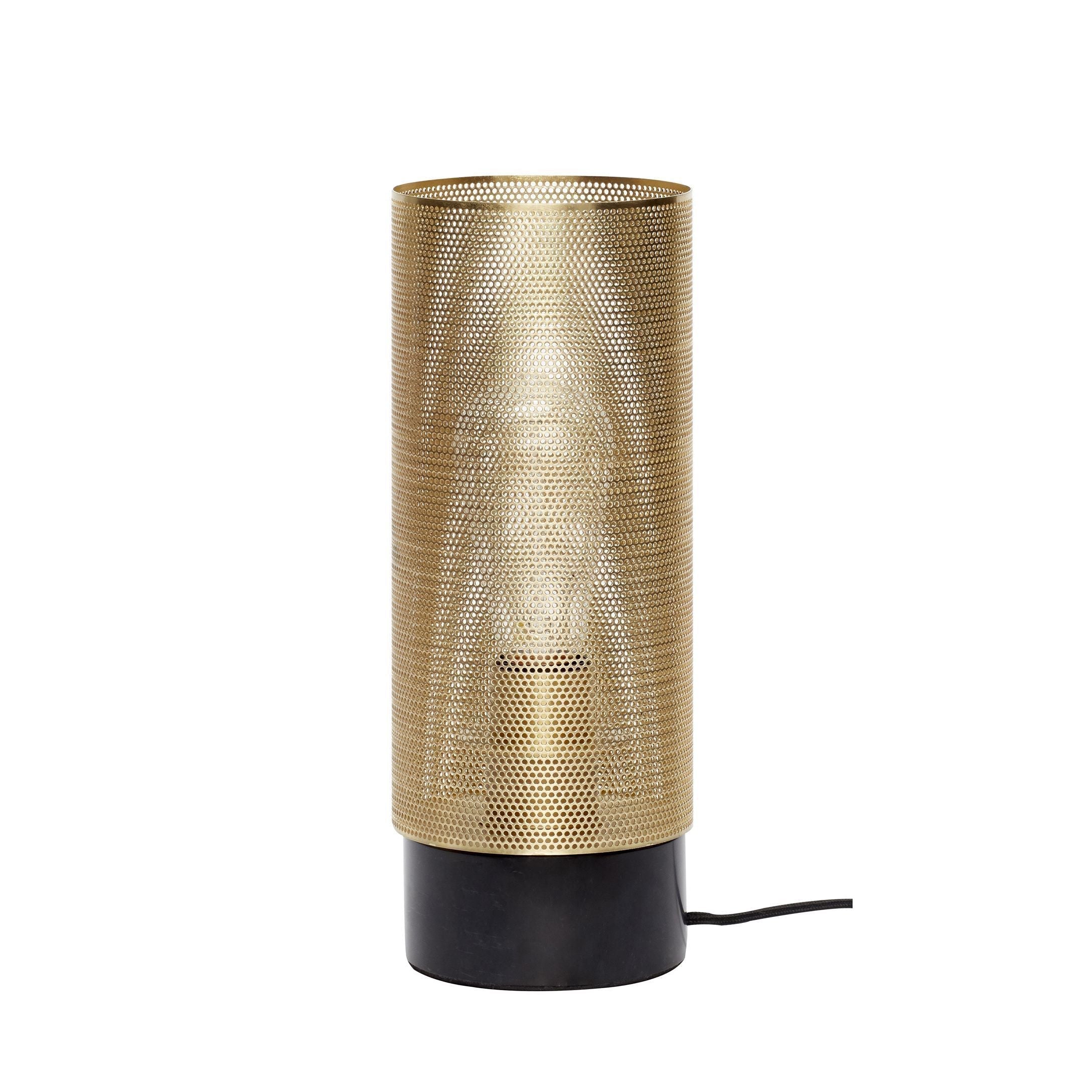 Hübsch Edge Table Lamp Metal Black/Brass