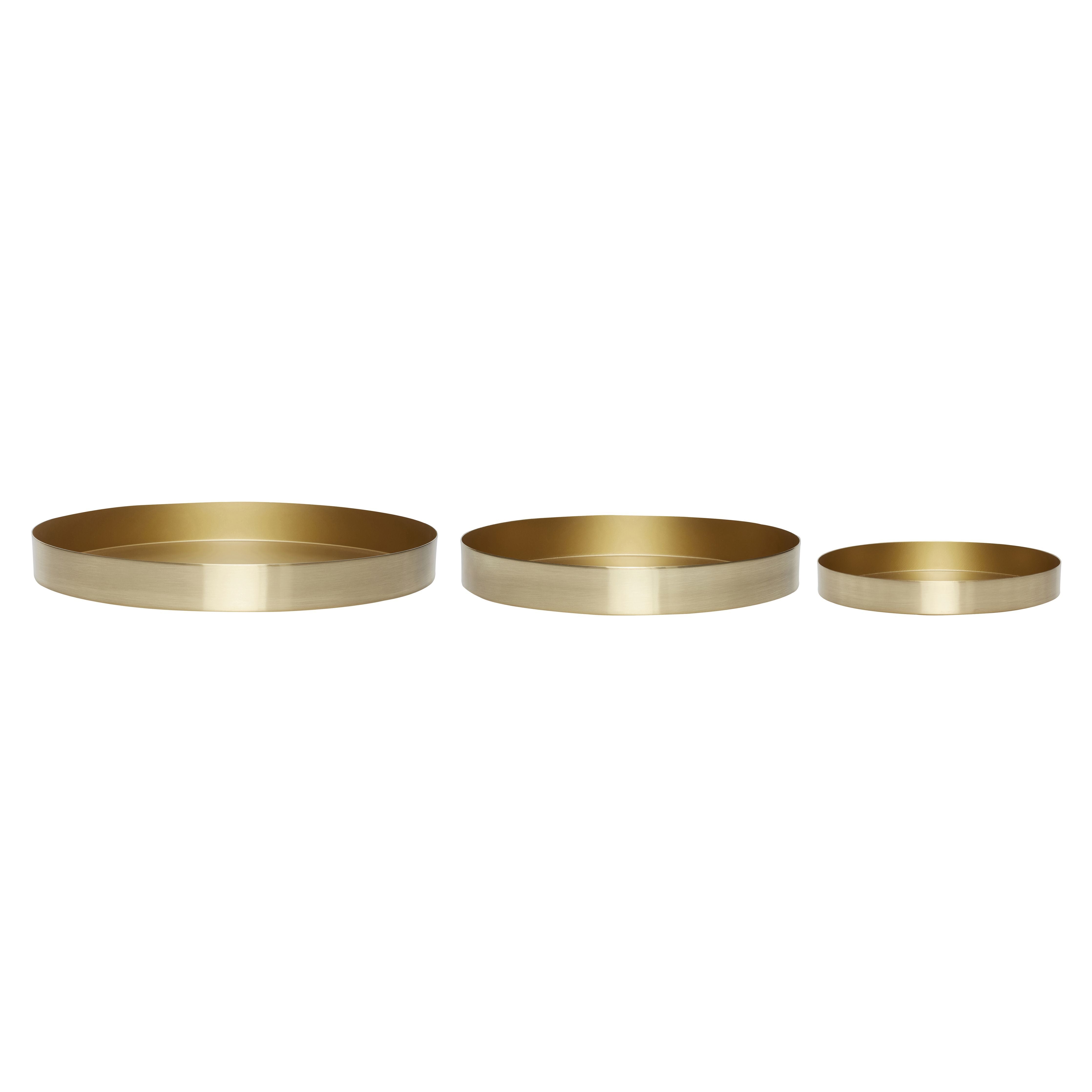 Hübsch Embrace Coaster Metal Brass Set Of 3