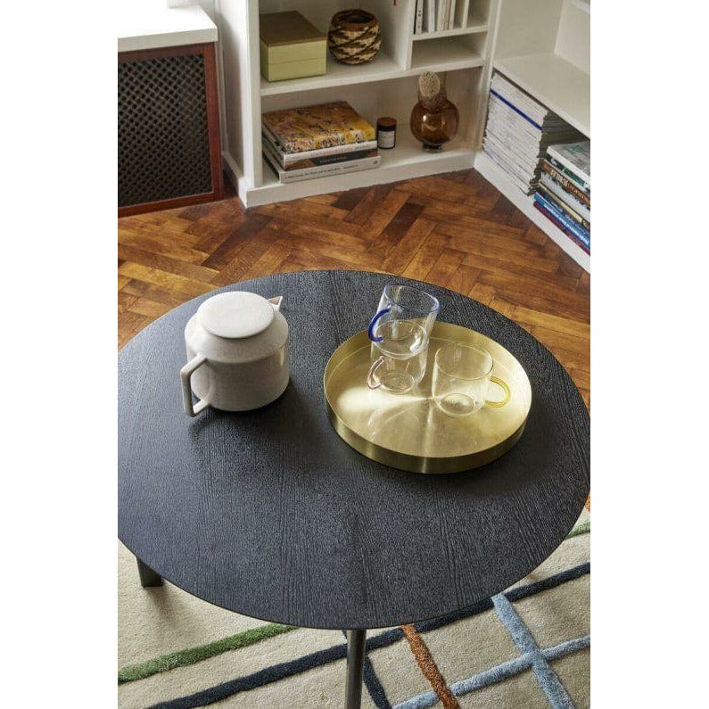 Table basse Hübsch Fjord Round Wood Black