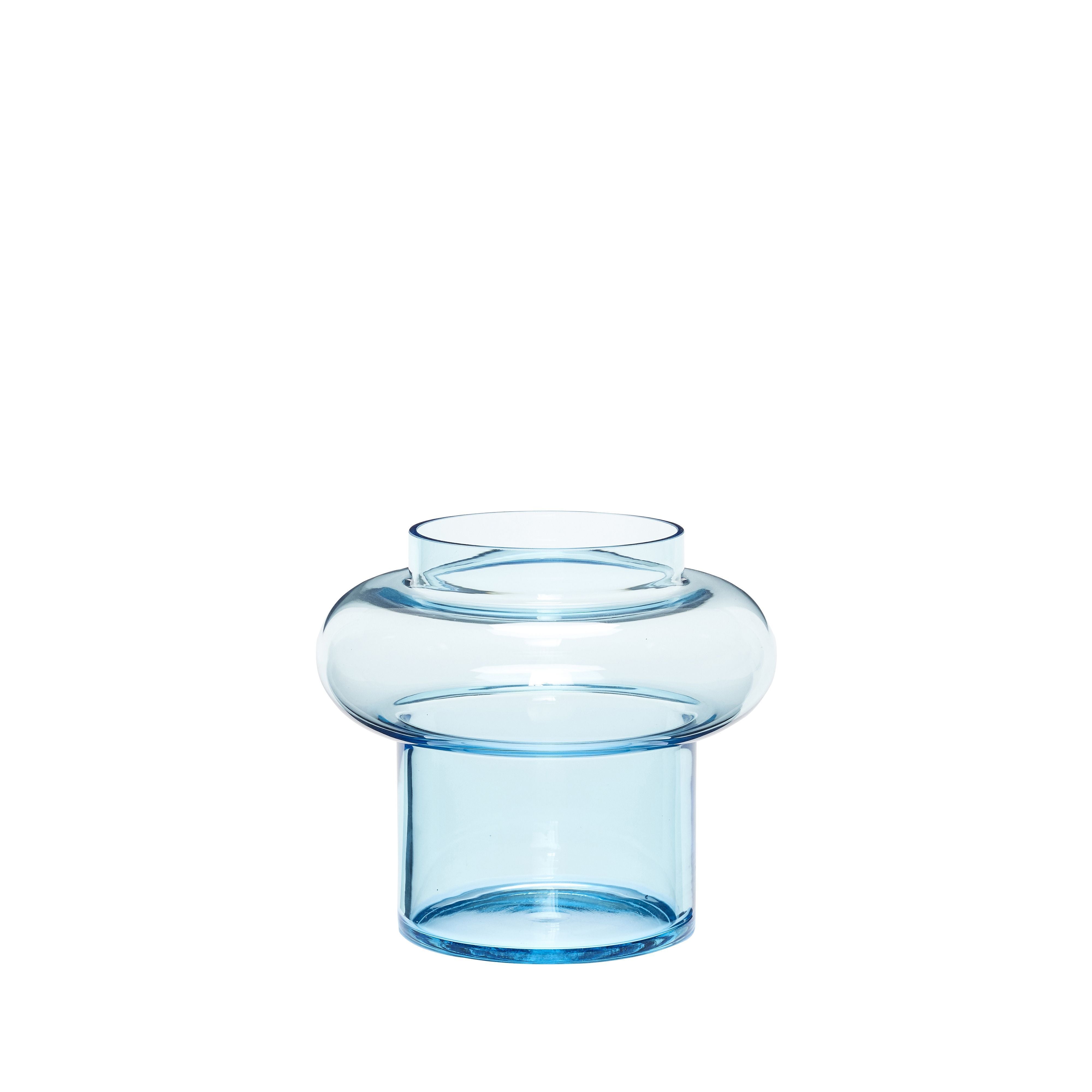 Hübsch Inception Vase Glass Blue