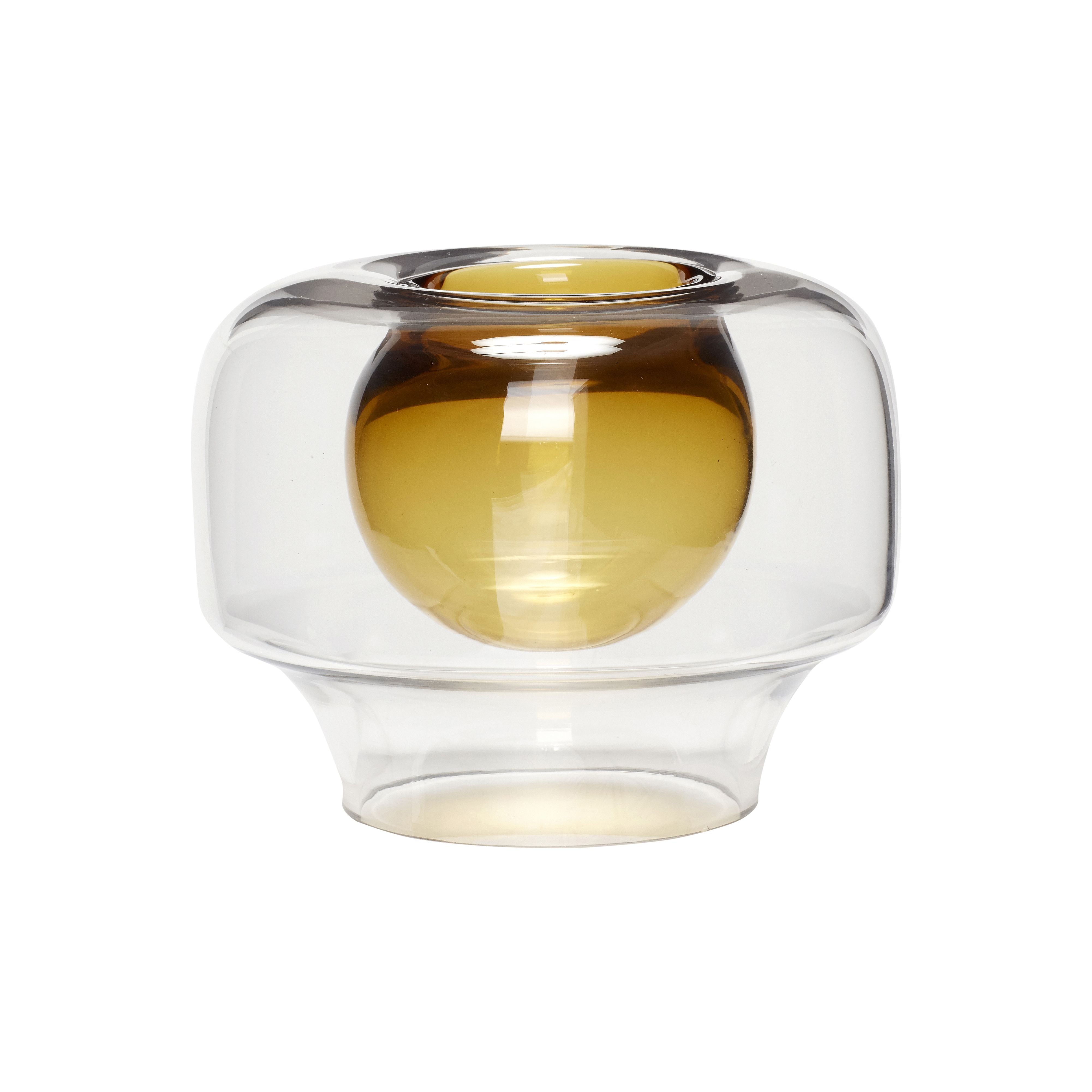 Hübsch Vase Lunar Vase transparent / jaune