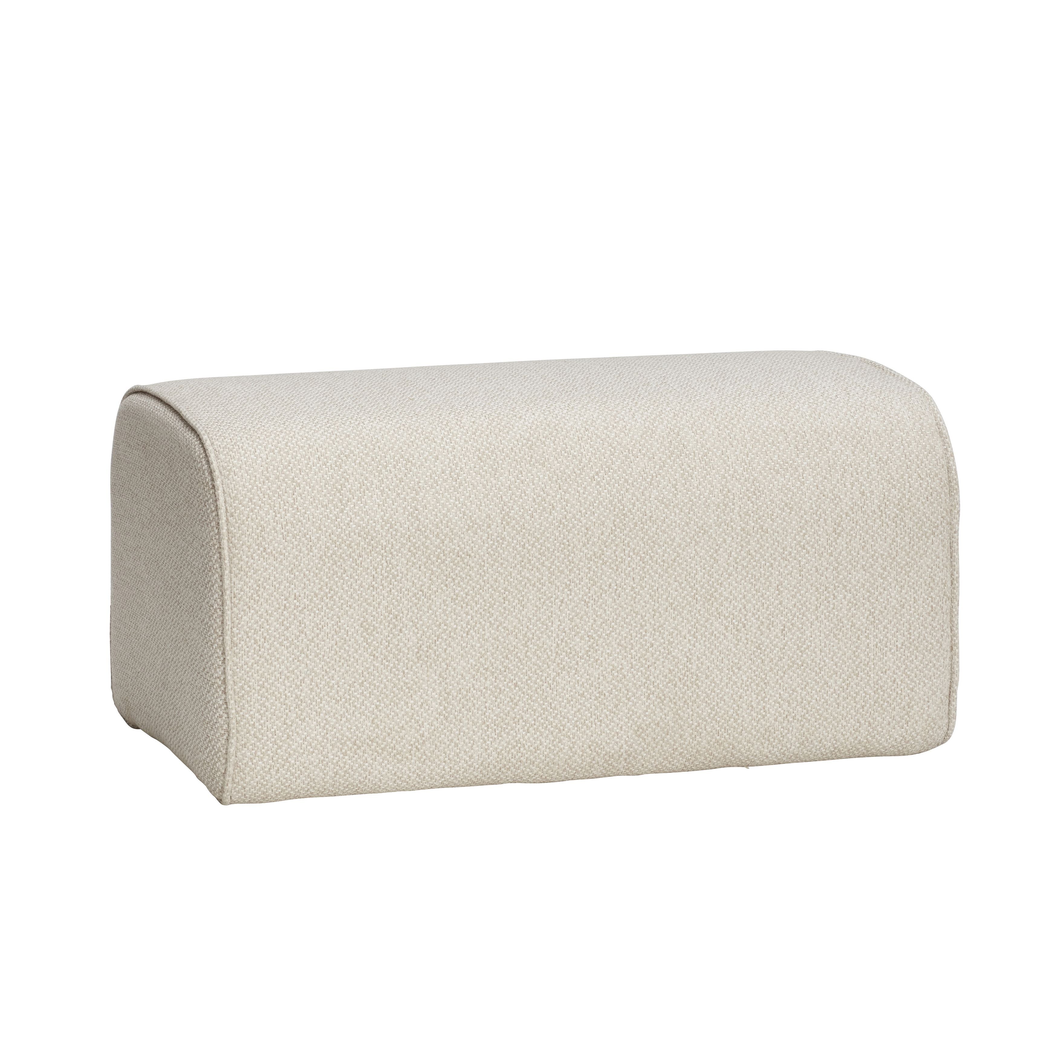 Hübsch Mellow Pouf tissu beige