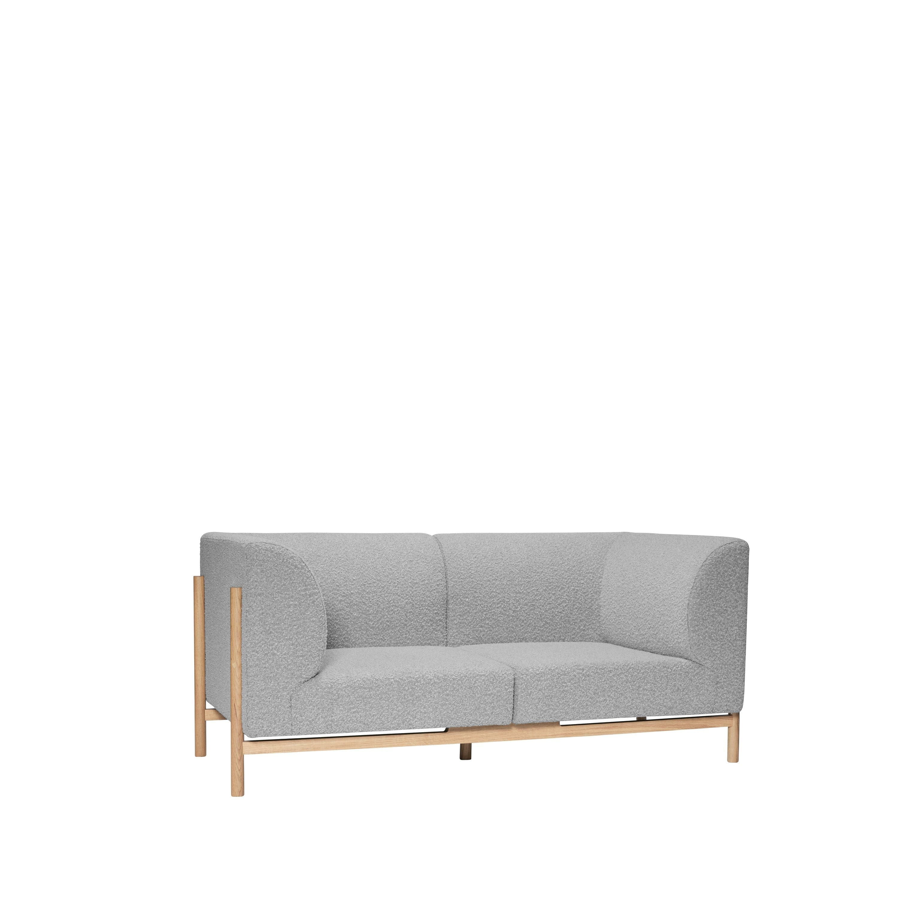 Hübsch Moment 2 Seater Sofa, Gray/Natural