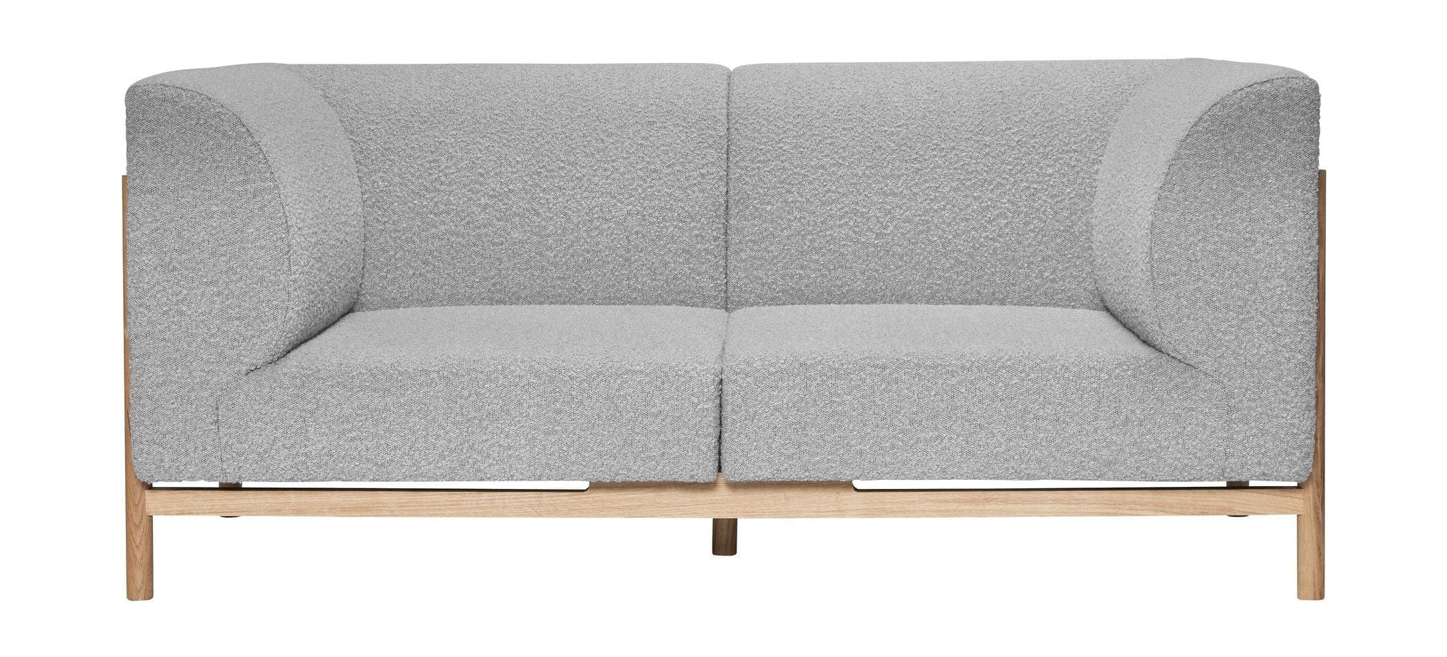 Hübsch Moment 2 Seater Sofa, Grey/Natural