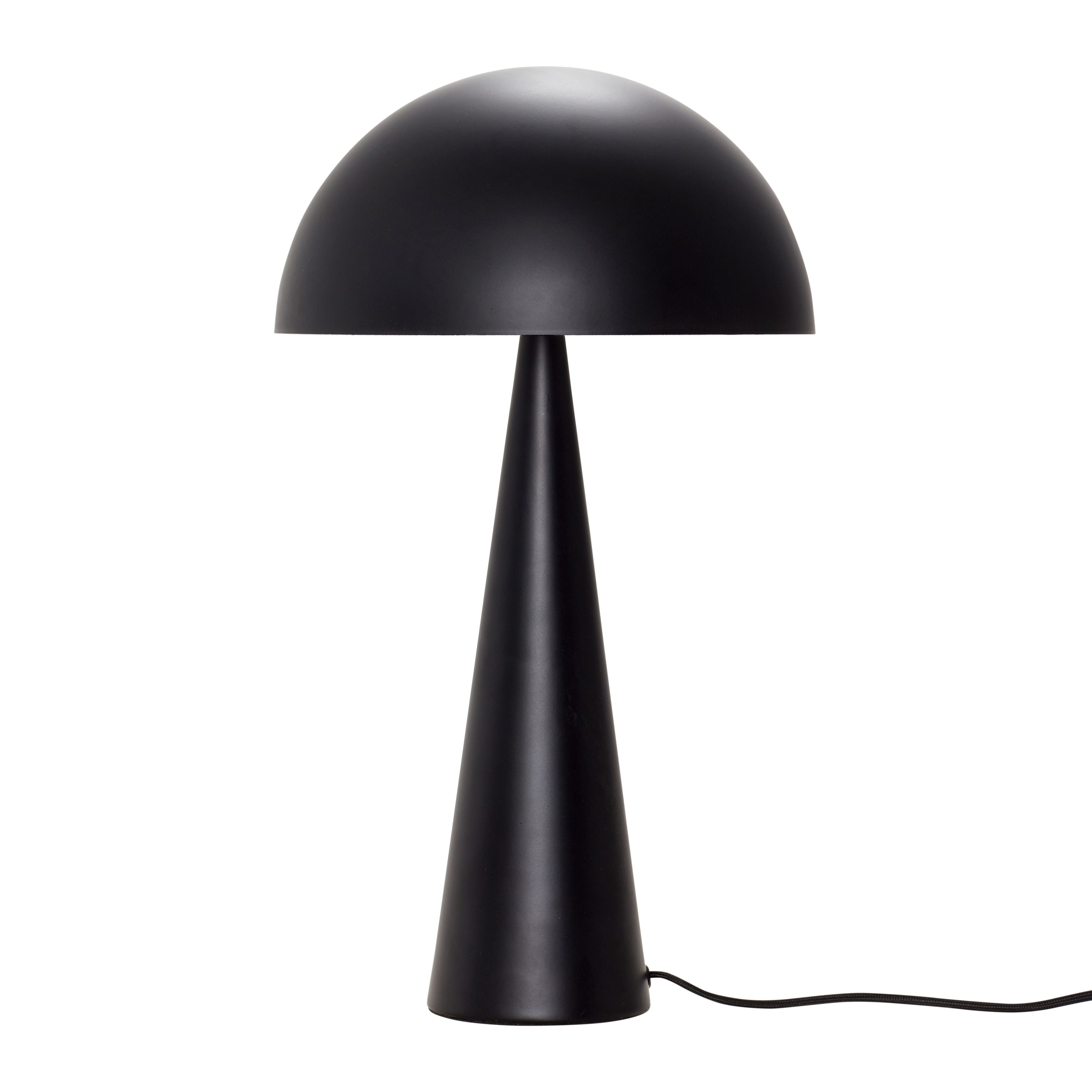Lámpara de mesa de papilla de Hübsch alto, negro