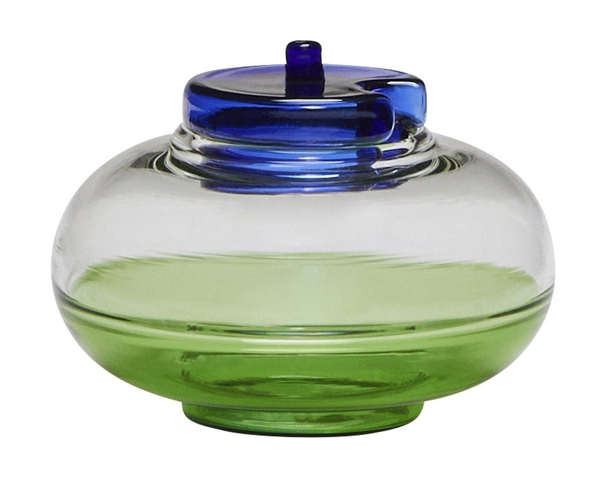 Hübsch No Rush Sugar Bowl, bleu / transparent / vert / ambre