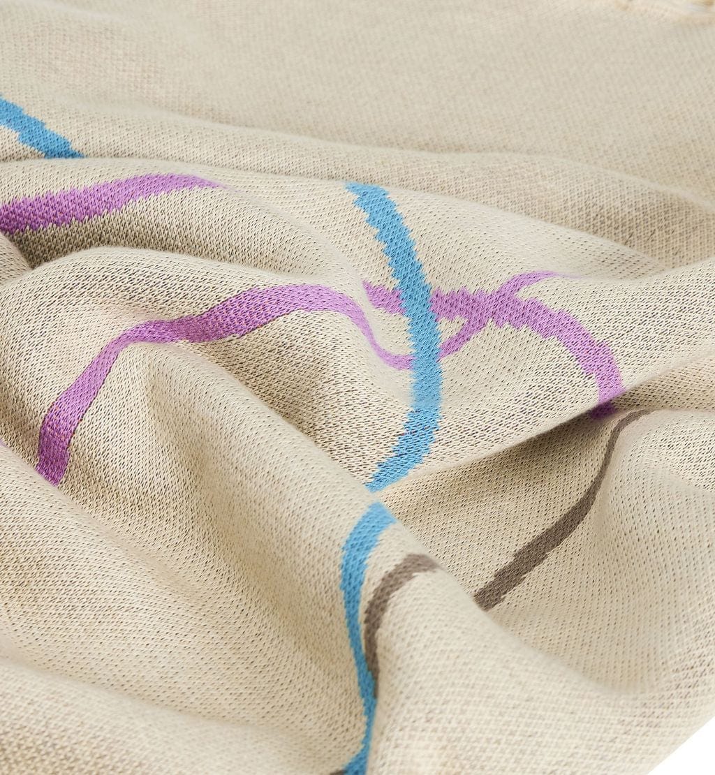 Hübsch Outline Throw, Multi Colors/Sand Colors