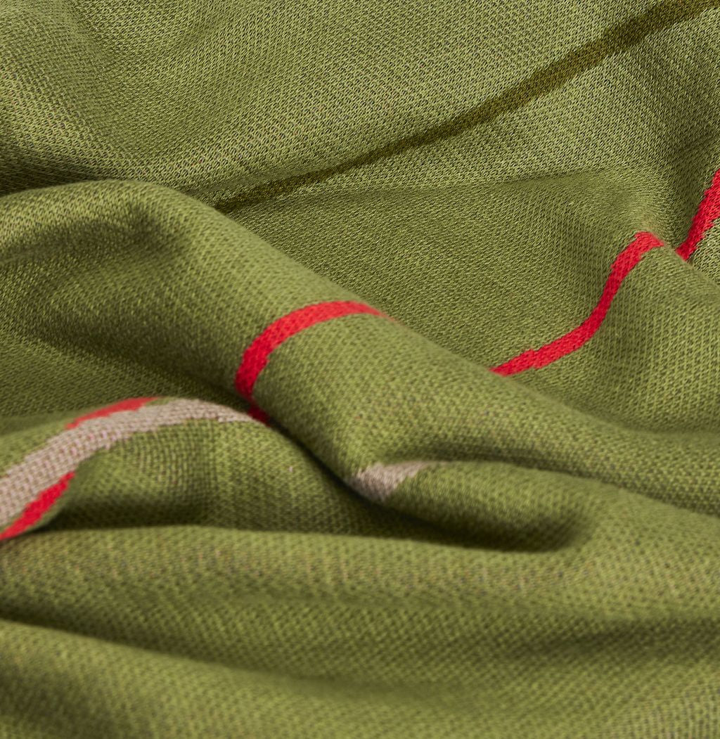 Hübsch Outline Throw, vert / multicolore