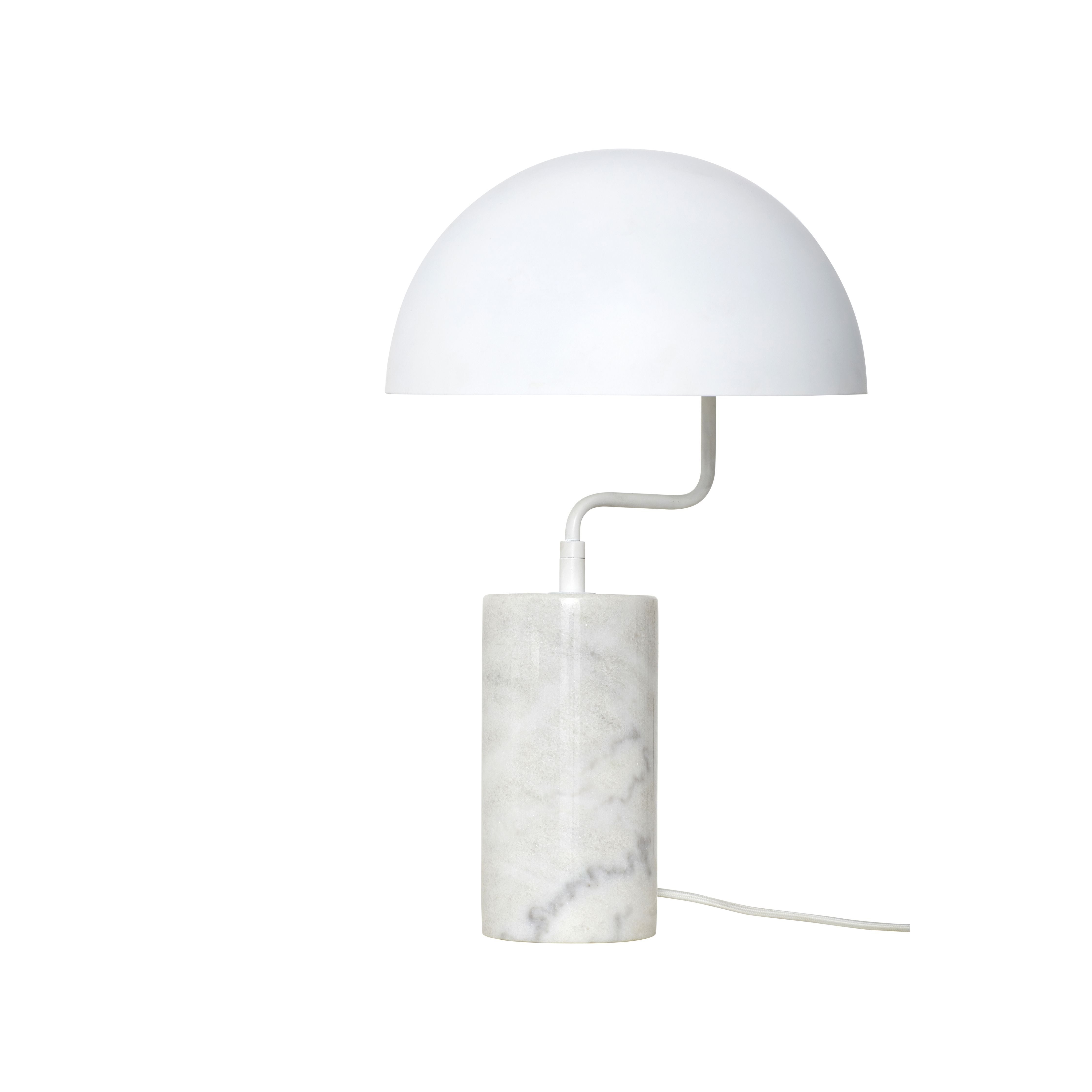 Hübsch Poise Table Lamp White Metal/Marble