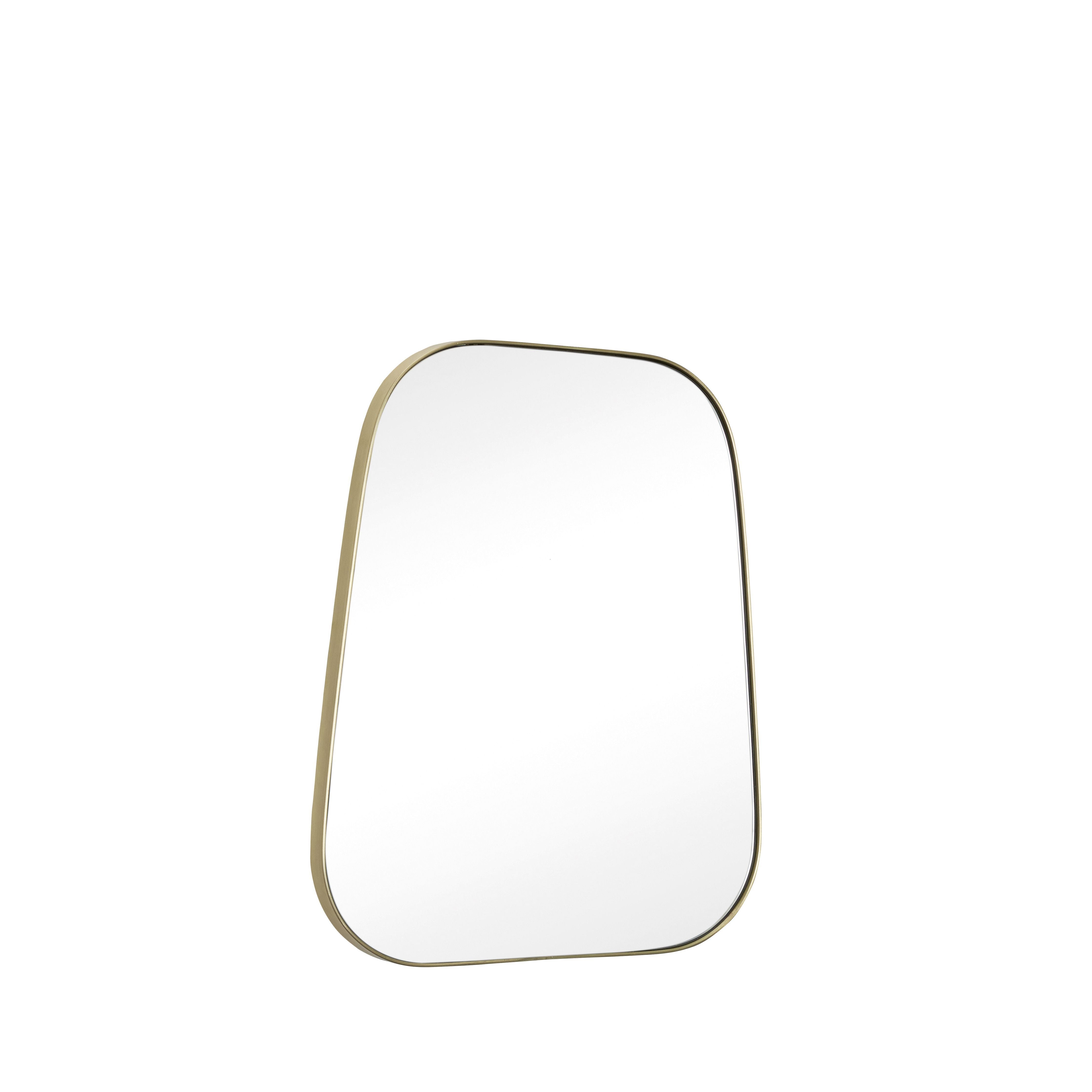 Hübsch Pretty Retro Wall Mirror M/Brass Frame Trapezoidal Shape