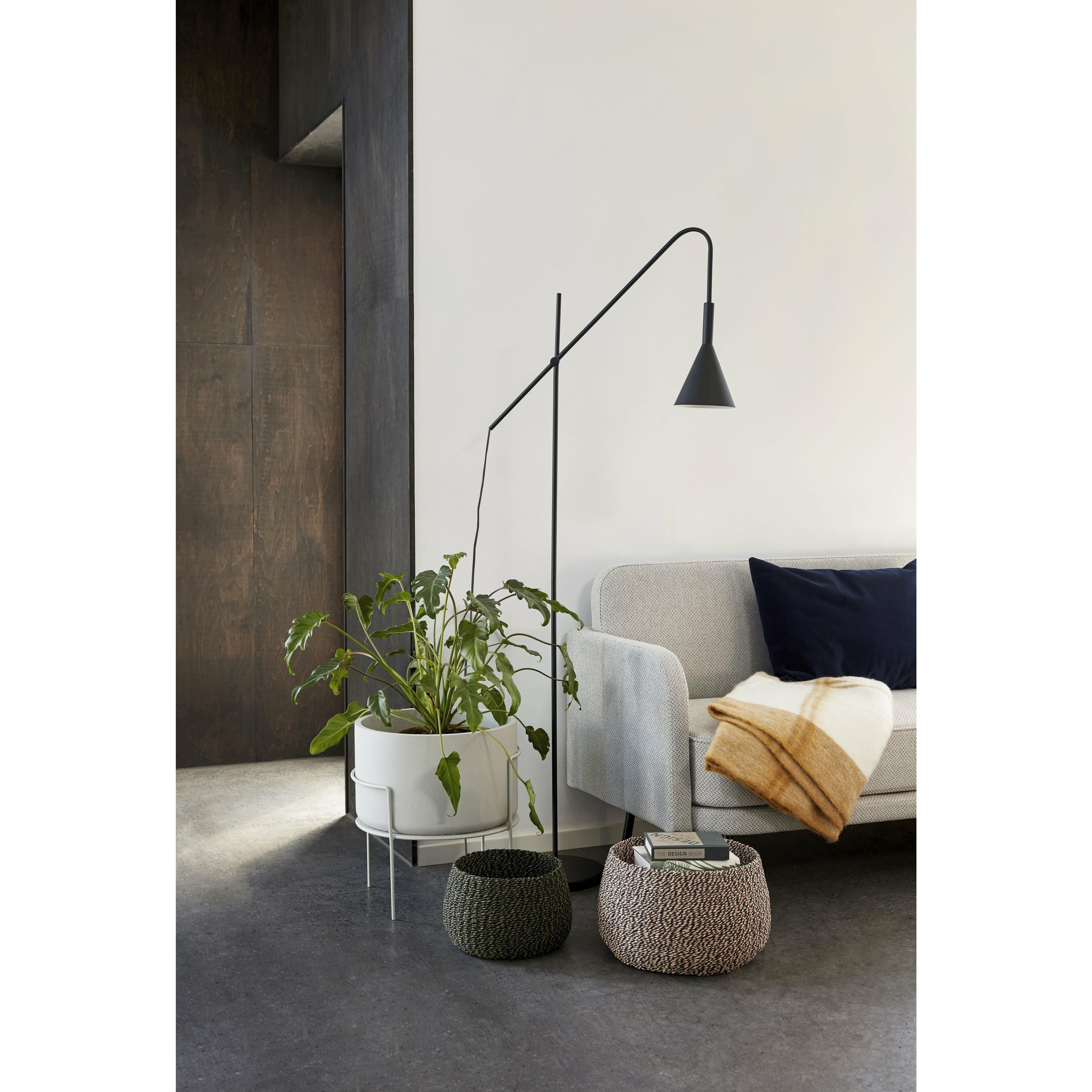 Hübsch Rope Floor Lamp Metal Black