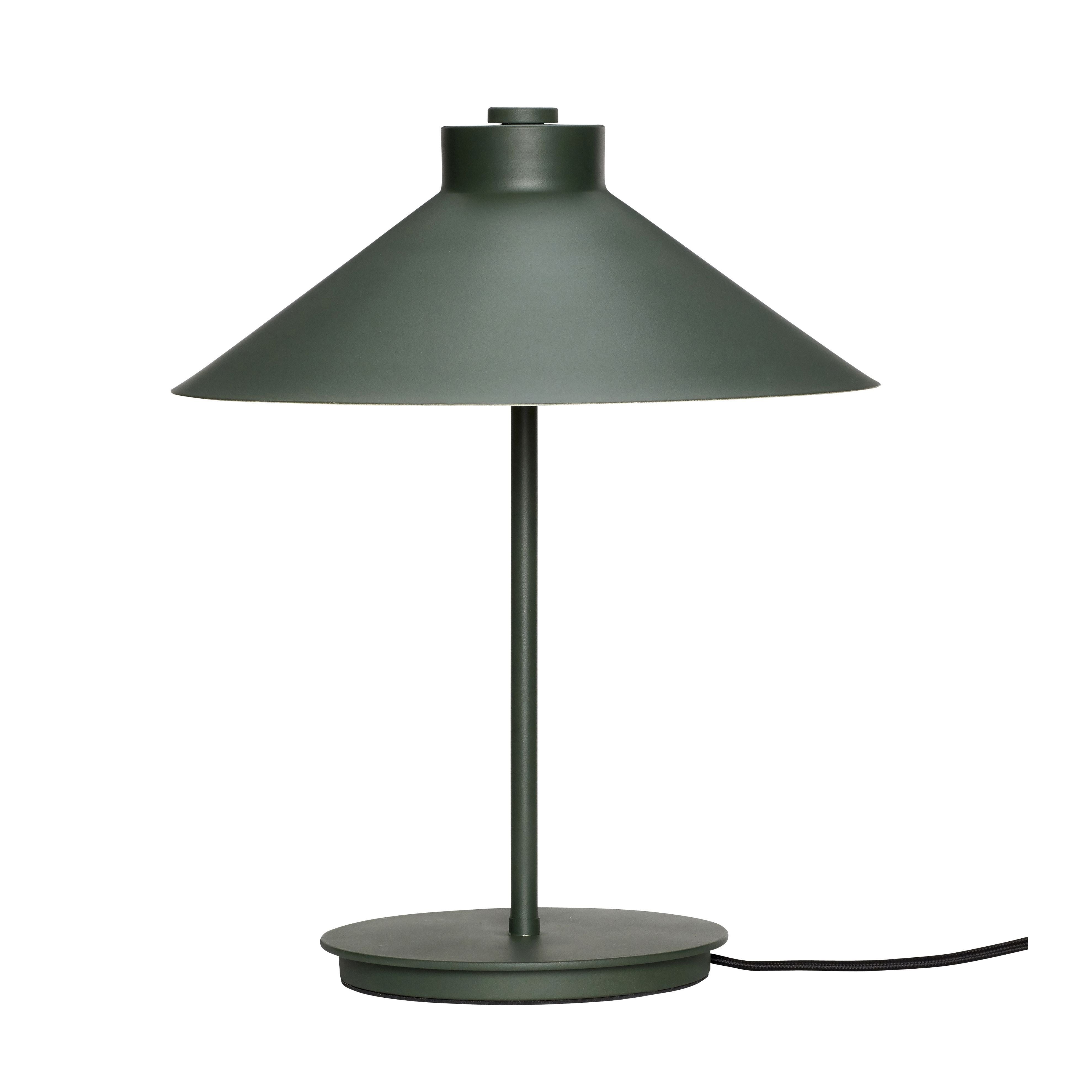 Hübsch Shape Table Lampe Metal Green