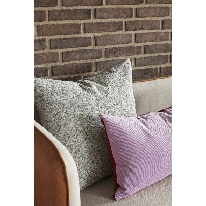 Hübsch Speckle Cushion M relleno de poliéster blanco/azul