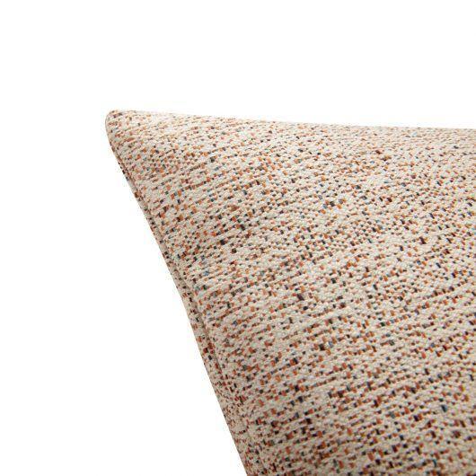 Hübsch Speckle Cushion M relleno de poliéster blanco/naranja