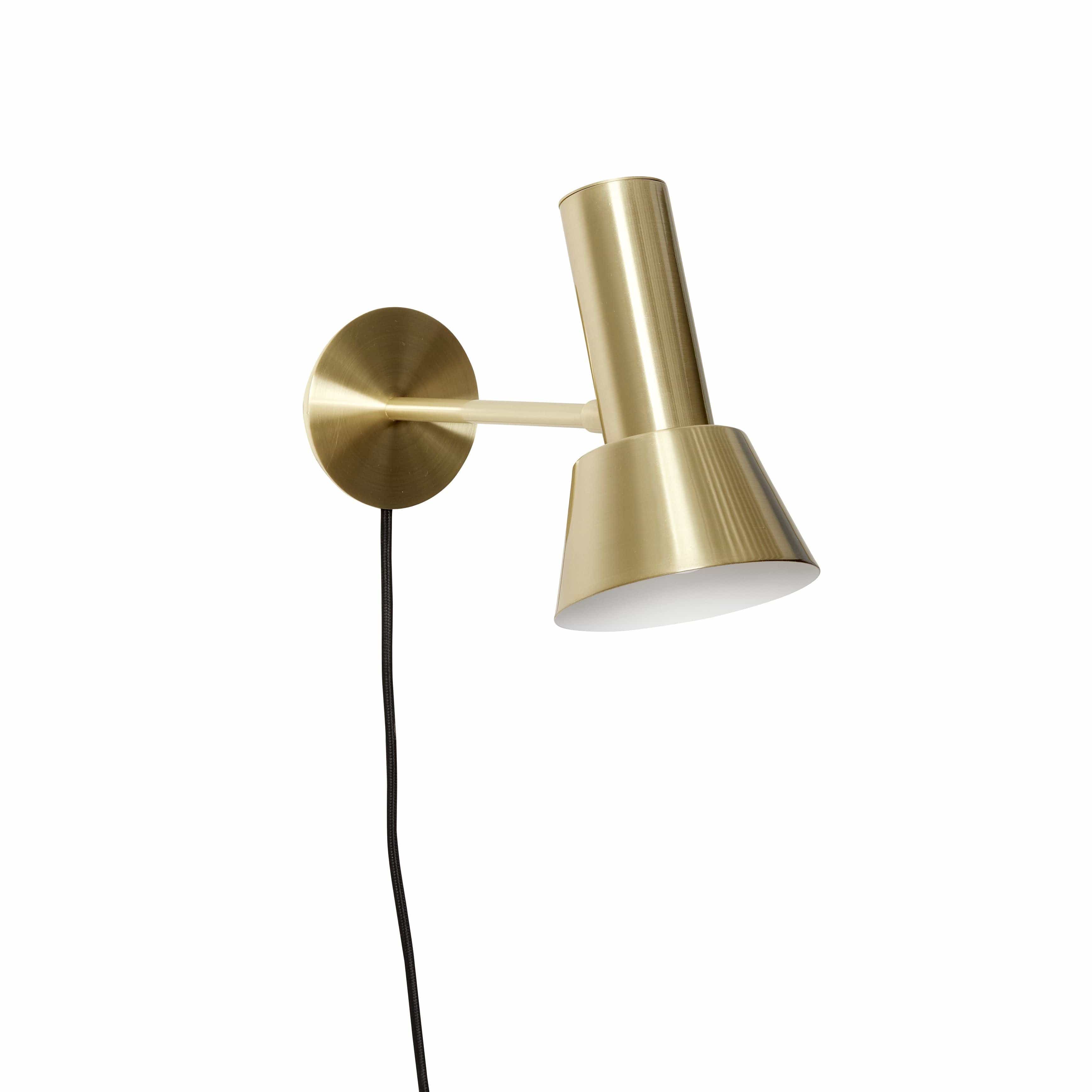 Hübsch Tap Wall Lamp Metal, laiton