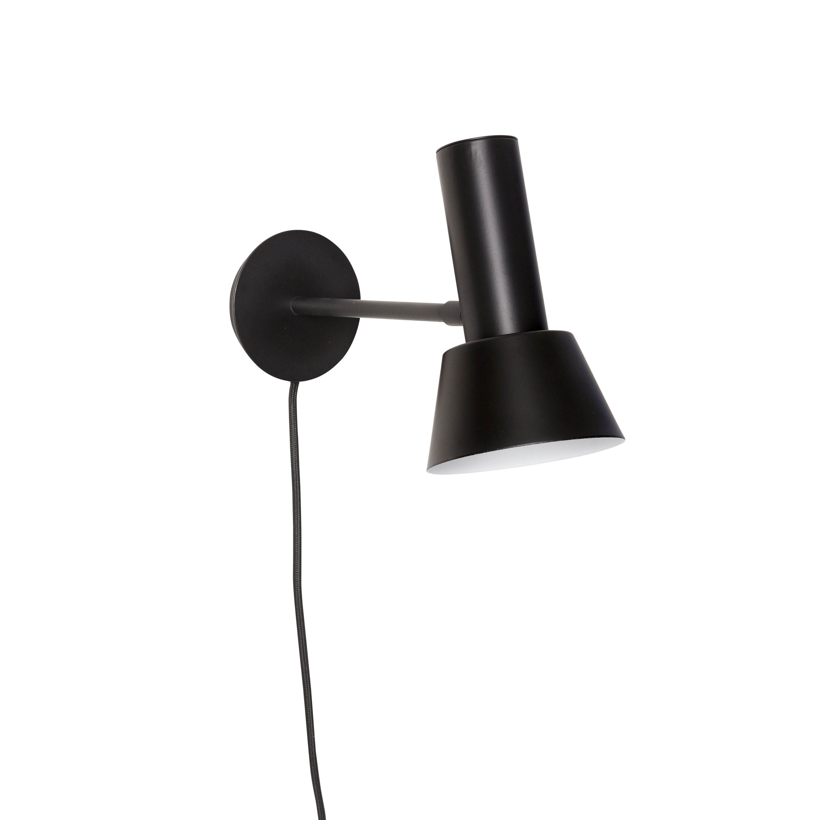 Hübsch Tap Wall Lamp Metal, noir