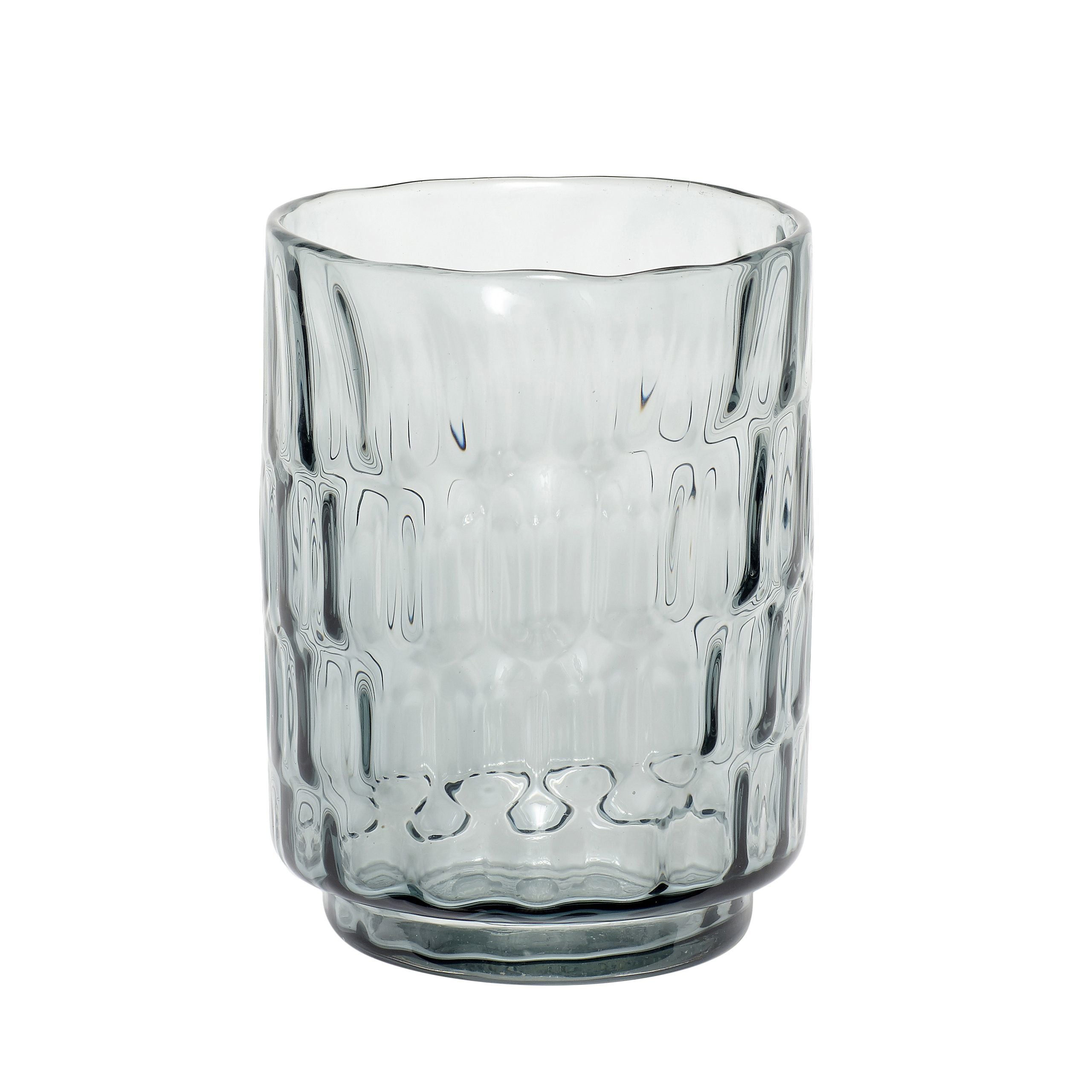 Hübsch Vase Glass Blue Small, Øx H 15x19 cm