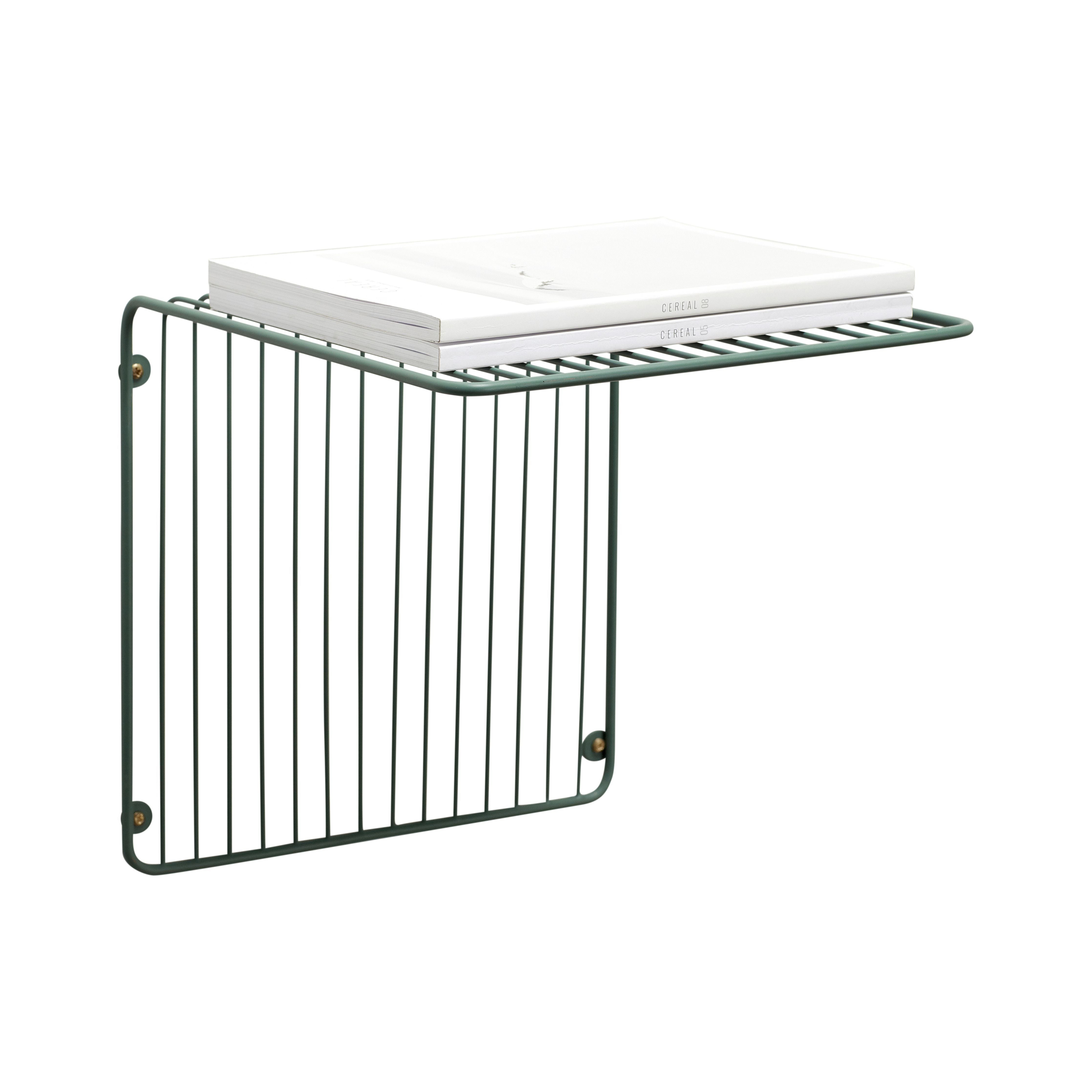 Hübsch Wall Shelf Metal Green, 31x31x31 cm