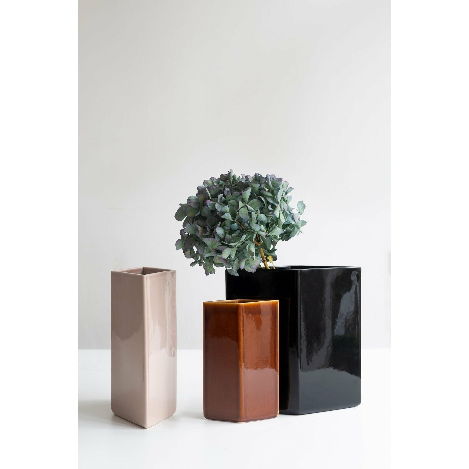 Iittala Ruutu Vase en Céramique Noir, 22,5 cm