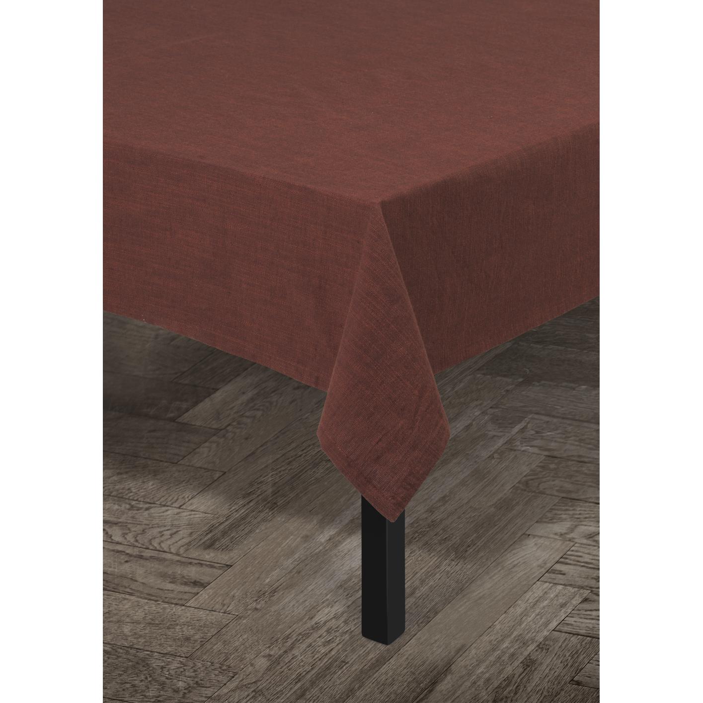 Juna Basic Cotton Tablecloth Chocolate, 150x220 Cm