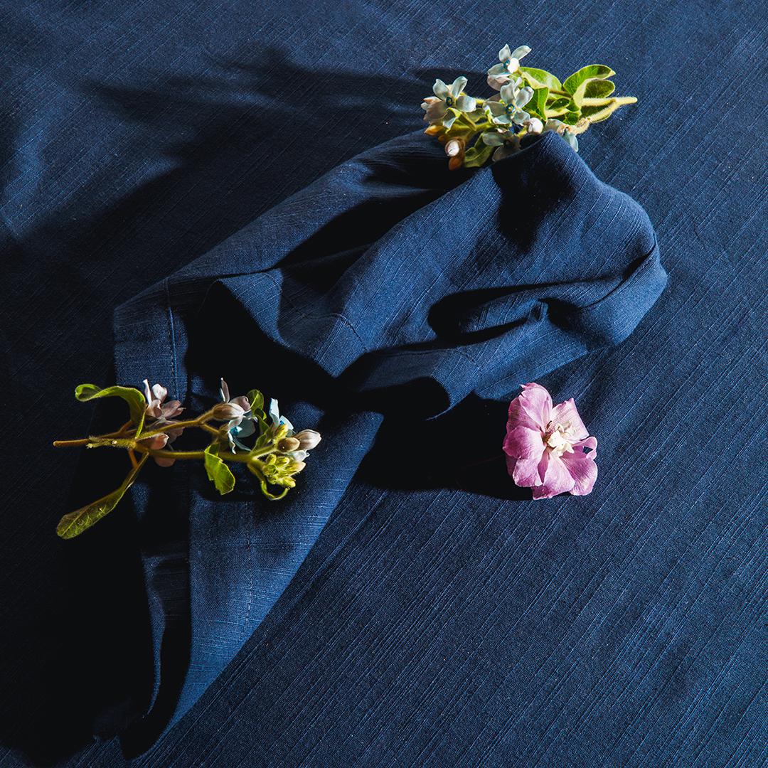 Juna Basic Cotton Tracloth 150x220 cm, mörkblå