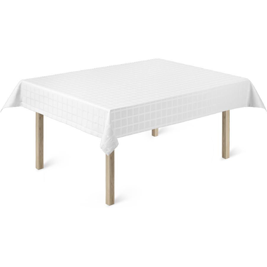 JUNA Brick Damasco Tablecloth White, 150x220 cm