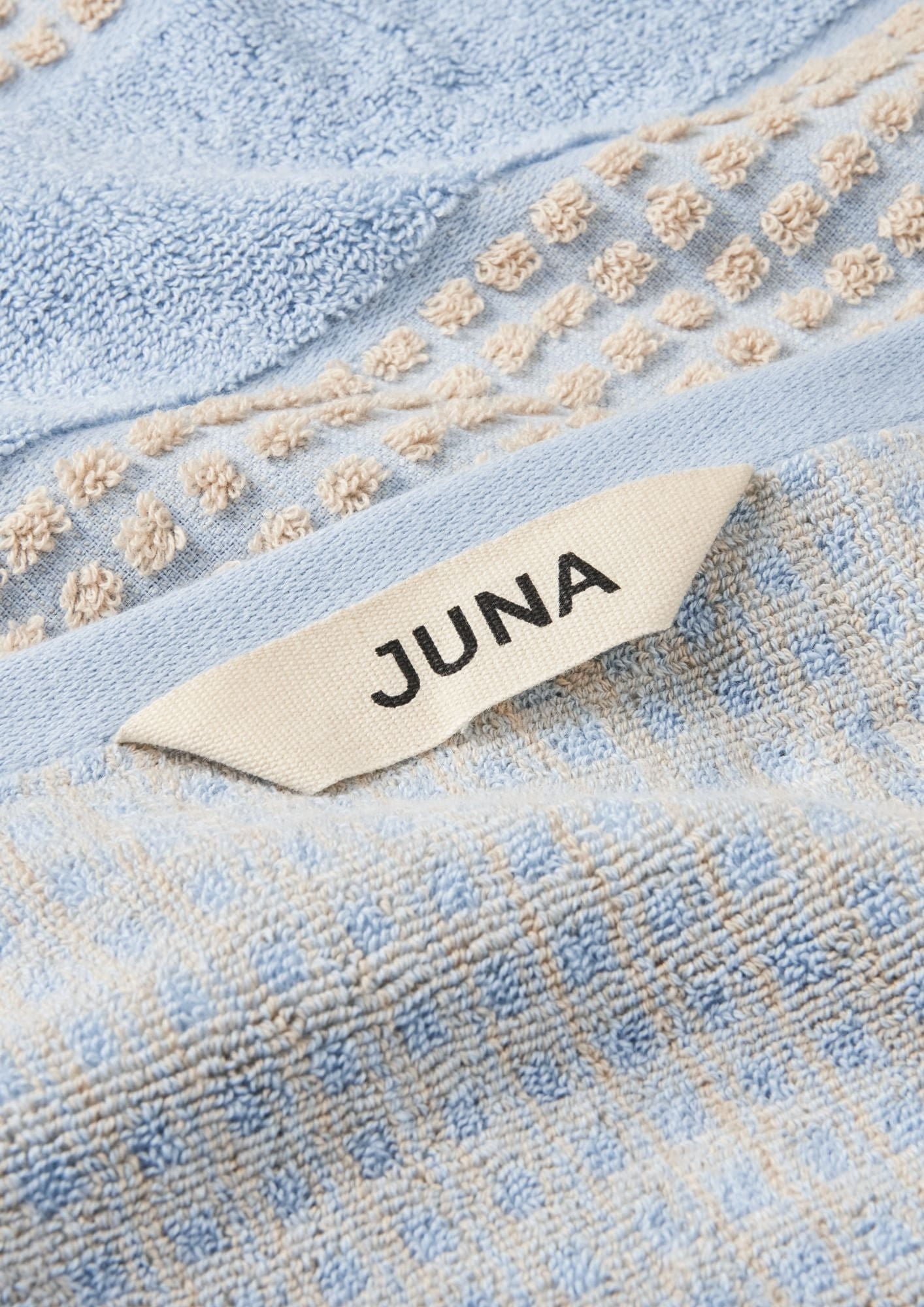 Serviette de contrôle Juna 50x100 cm, bleu clair / sable