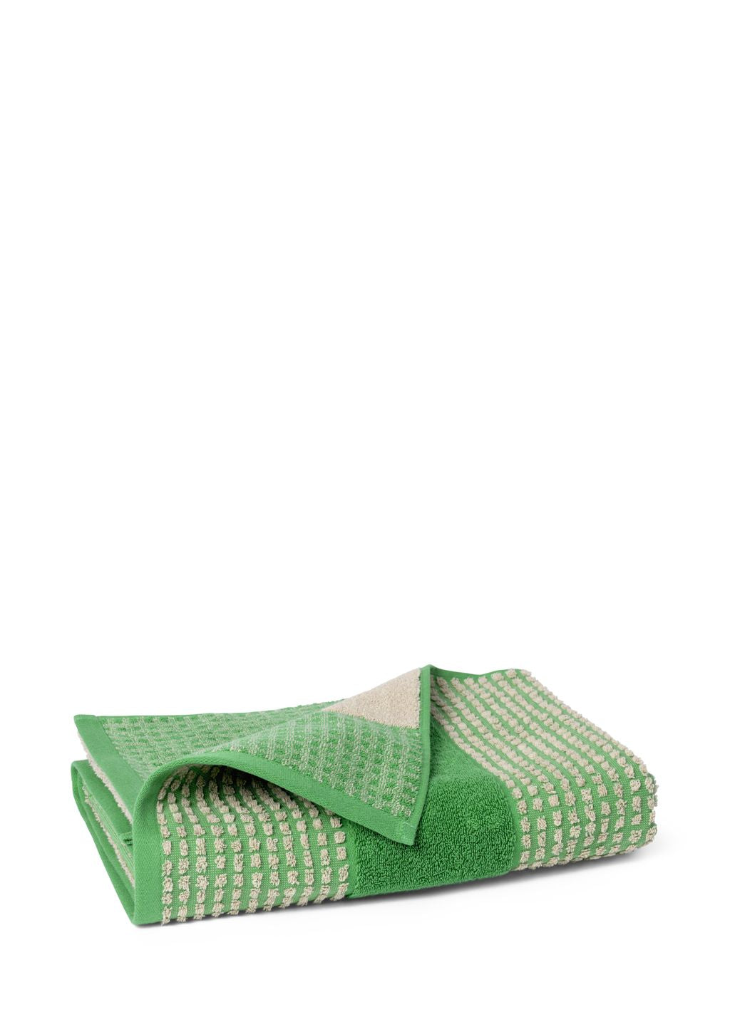Juna Check -Handtuch 70 x140 cm, grün/beige