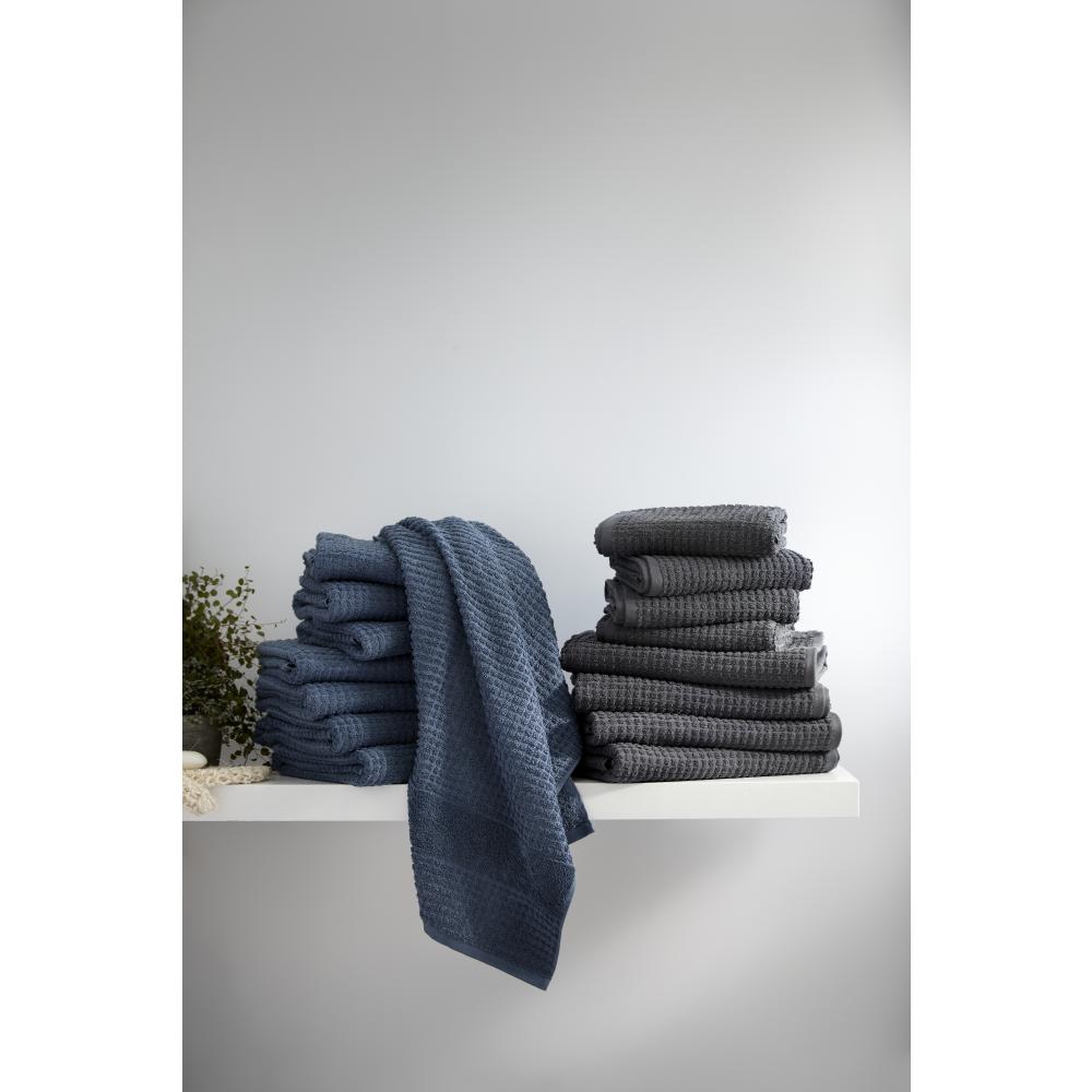 Juna verifique a toalha cinza escuro, 50x100 cm