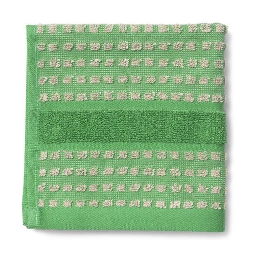 Juna Check Washcloth 30 x30 cm, grøn/beige