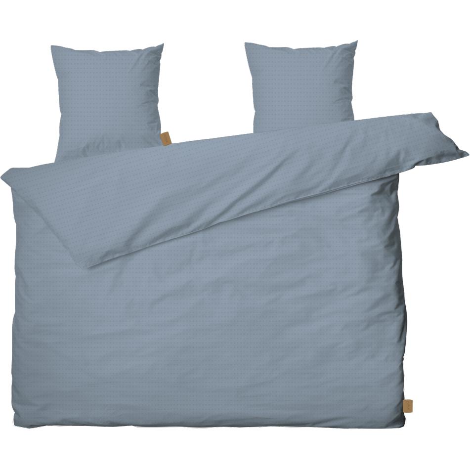 Juna Cube Bed Linen Dust Blue, 200x200 Cm