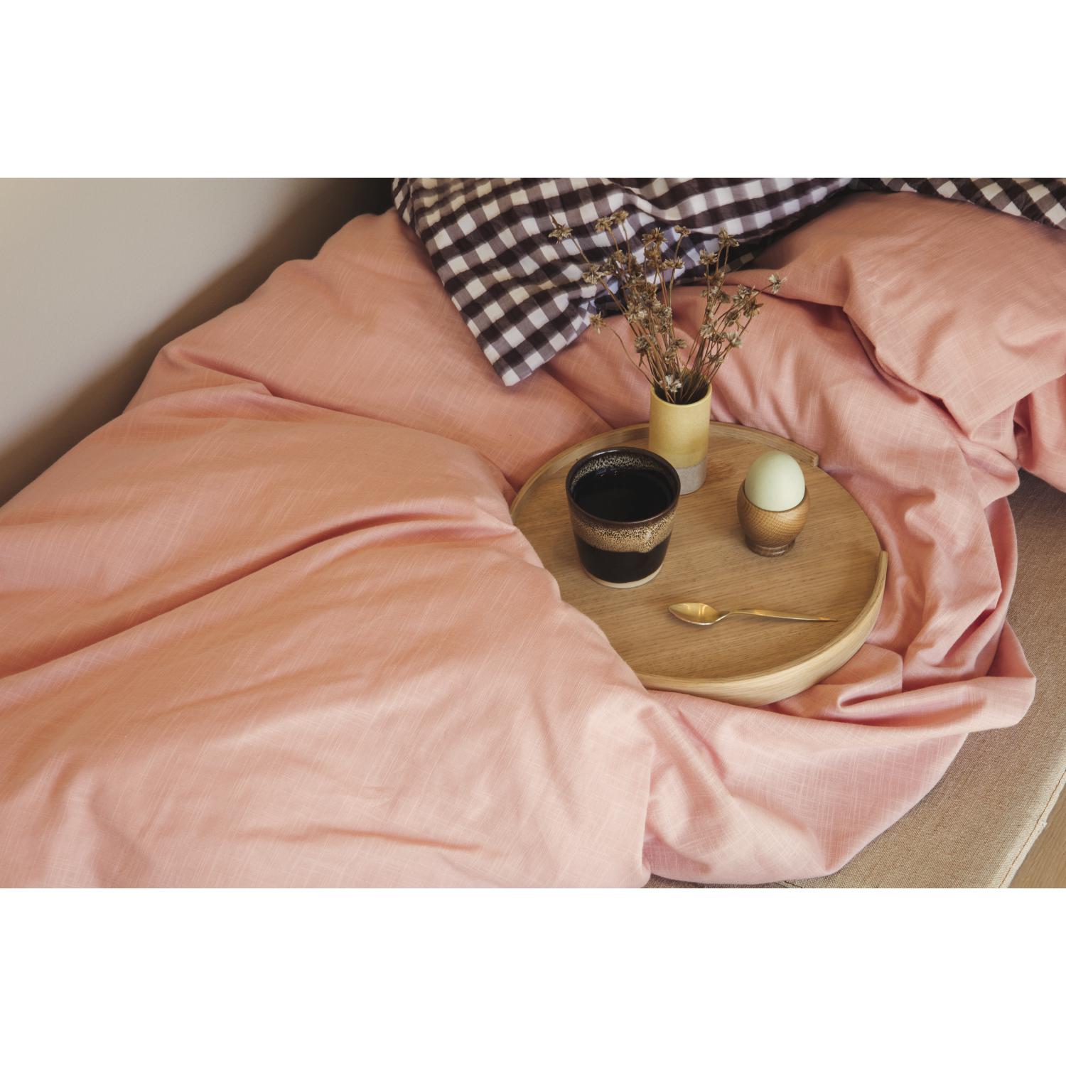 Linho de cama monocromático de Juna, pombos rosa