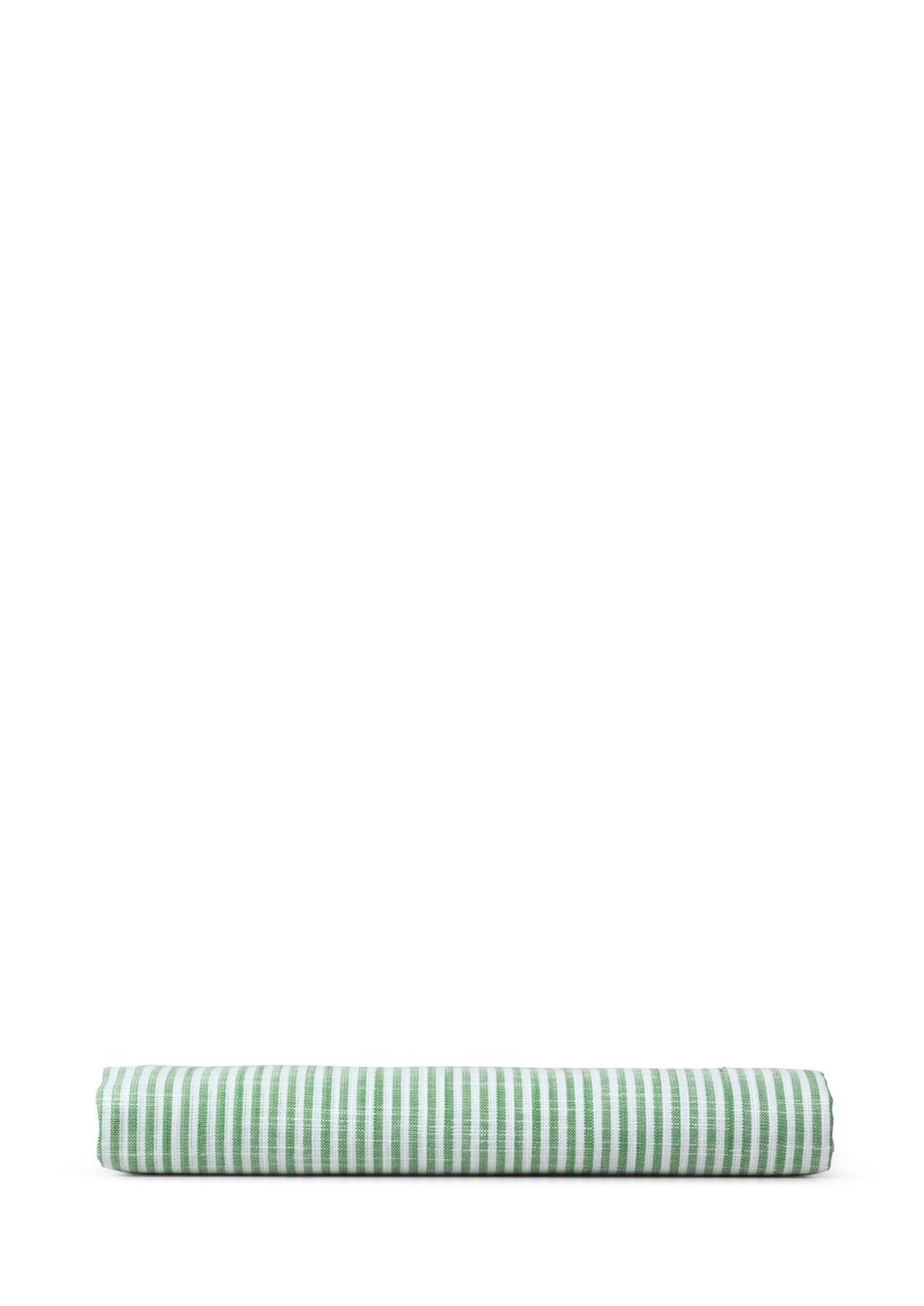 Cubierta de cojín de líneas monocromáticas de Juna 63 x60 cm, verde/blanco