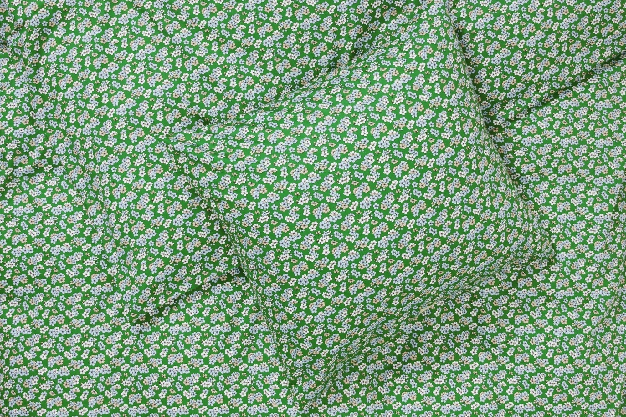 Juna agradablemente lino de la cama 140x200 cm, verde