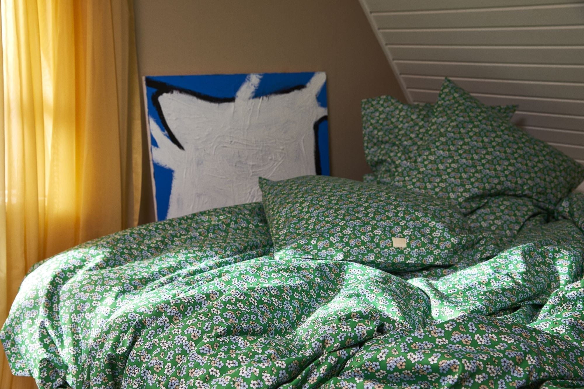 Juna behageligt sengelinned 140x200 cm, grøn