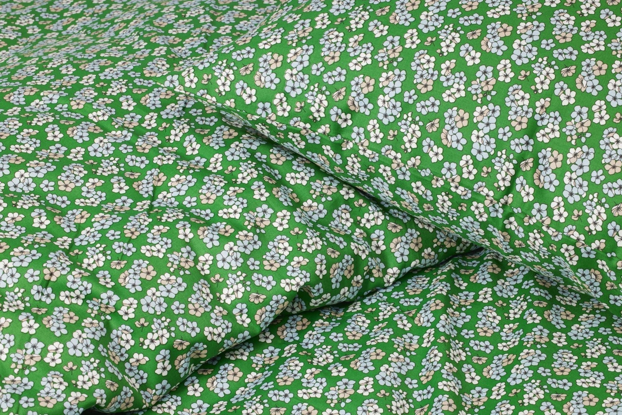 Juna agradablemente lino de la cama 200x220 cm, verde