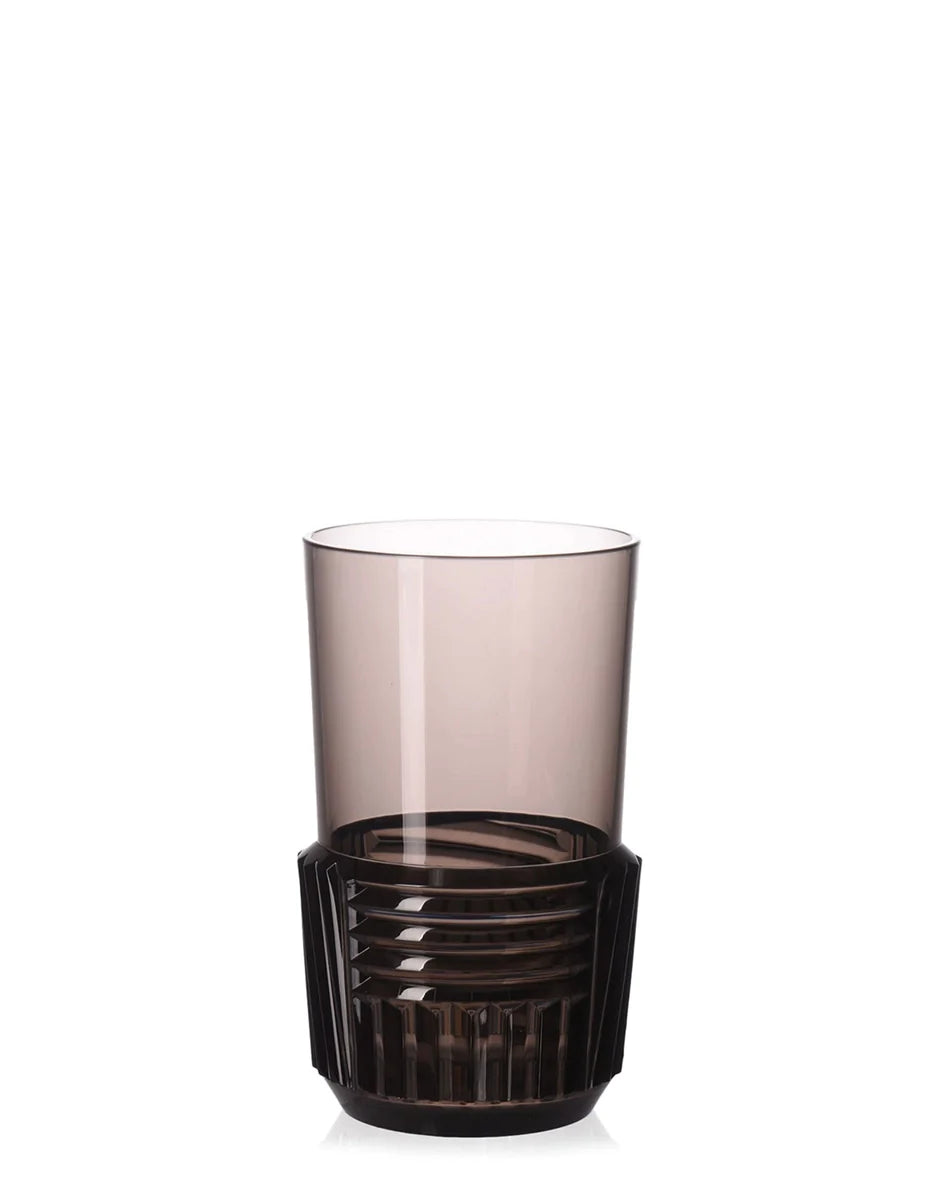 Kartell Trama Set Of 4 Long Drink Glasses, Fume