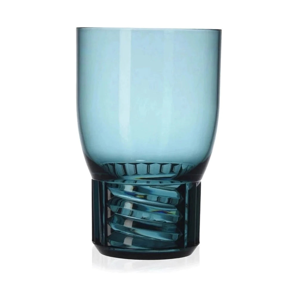 Kartell Trama Ensemble de 4 verres à eau, bleu clair