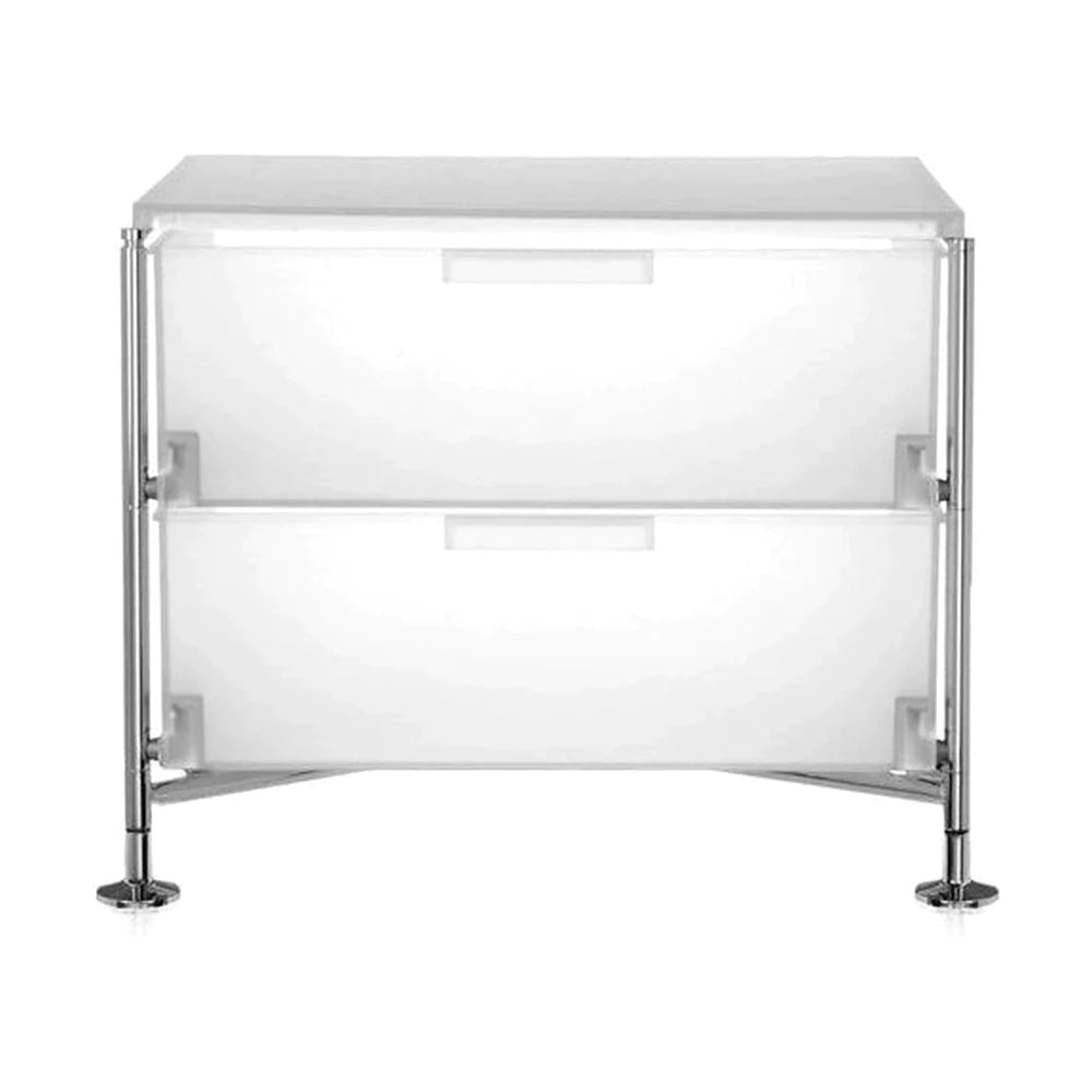 Kartell Mobil 2 Drawer With Feet, Ice