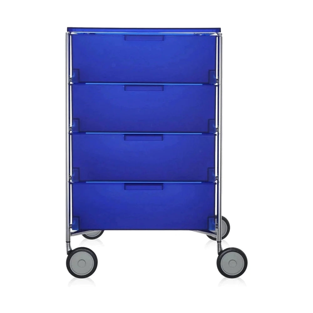 Kartell Mobil 4 cajón con ruedas, azul cobalto