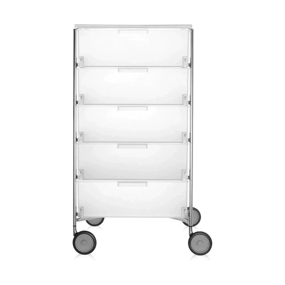 Kartell Mobil 5 Drawer With Wheels, Ice