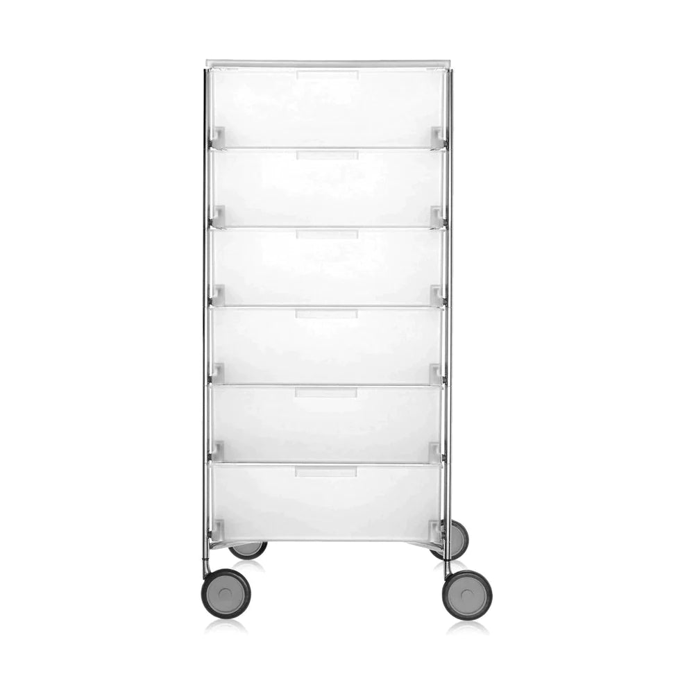 Kartell Mobil 6 Drawer With Wheels, Ice