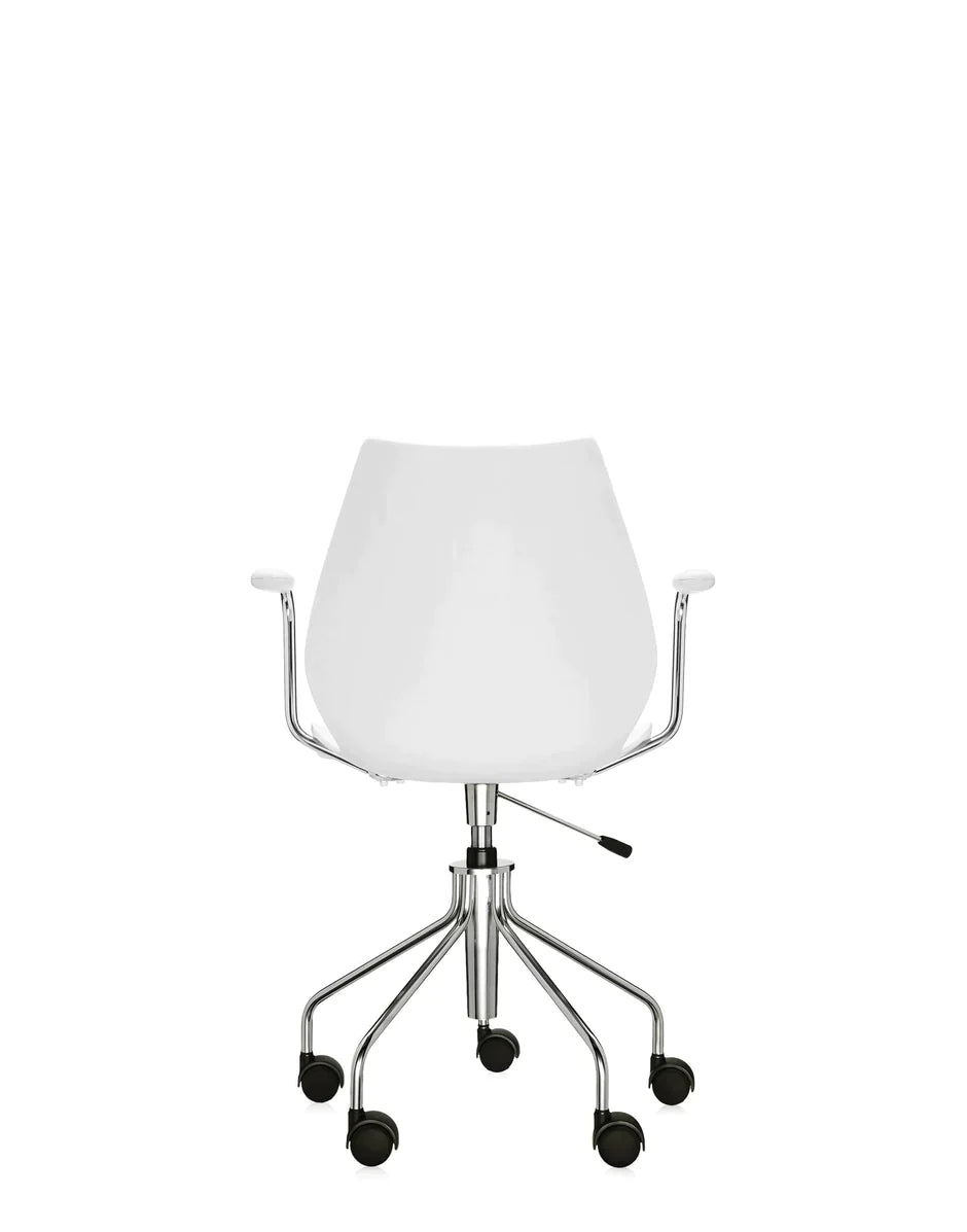 Fauteuil pivotant Kartell Maui, blanc zinc