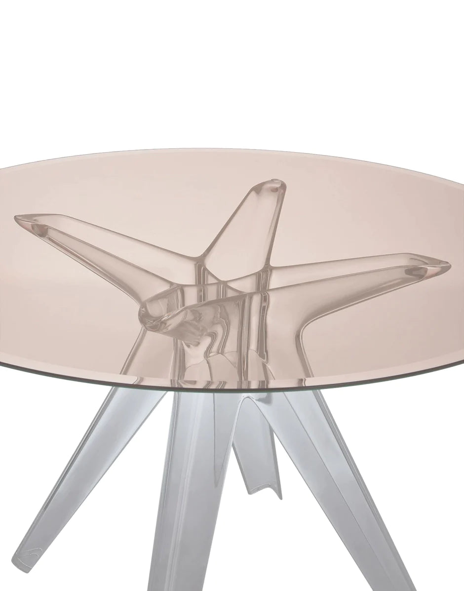 Kartell Sir Gio Table Round, Kristall/Rosa