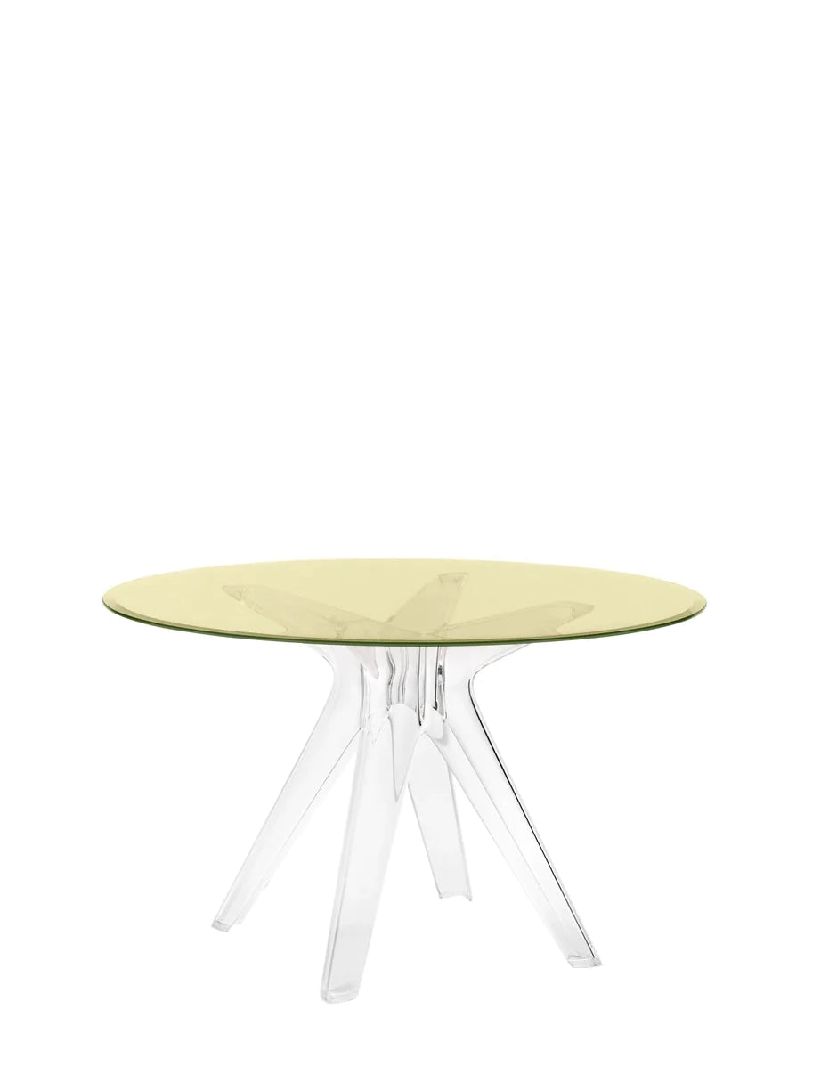 Kartell Sir Gio Table Runde, Kristall/Gelb