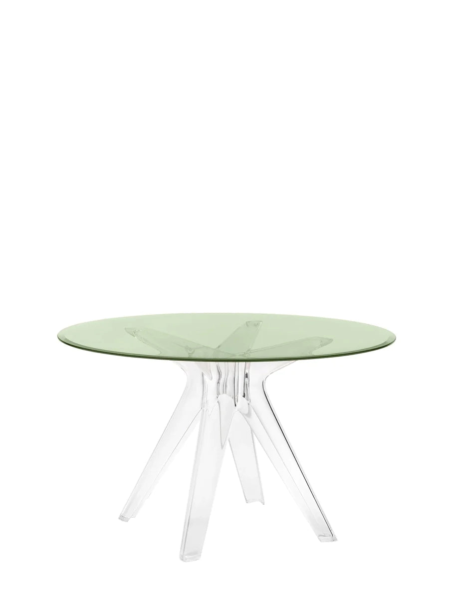 Kartell Sir Gio Table Round, Kristall/Grün